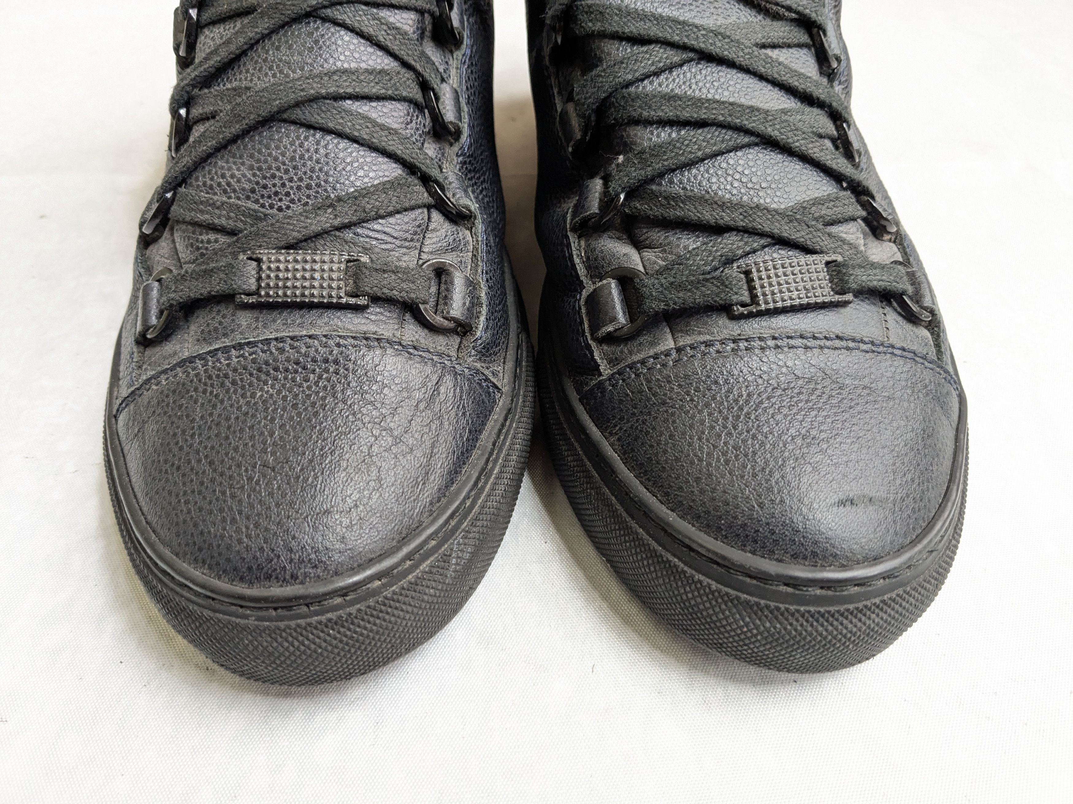 Balenciaga Balenciaga Arena Navy Blue Black 7 40 High Tops Leather Size US 8 / EU 41 - 4 Thumbnail