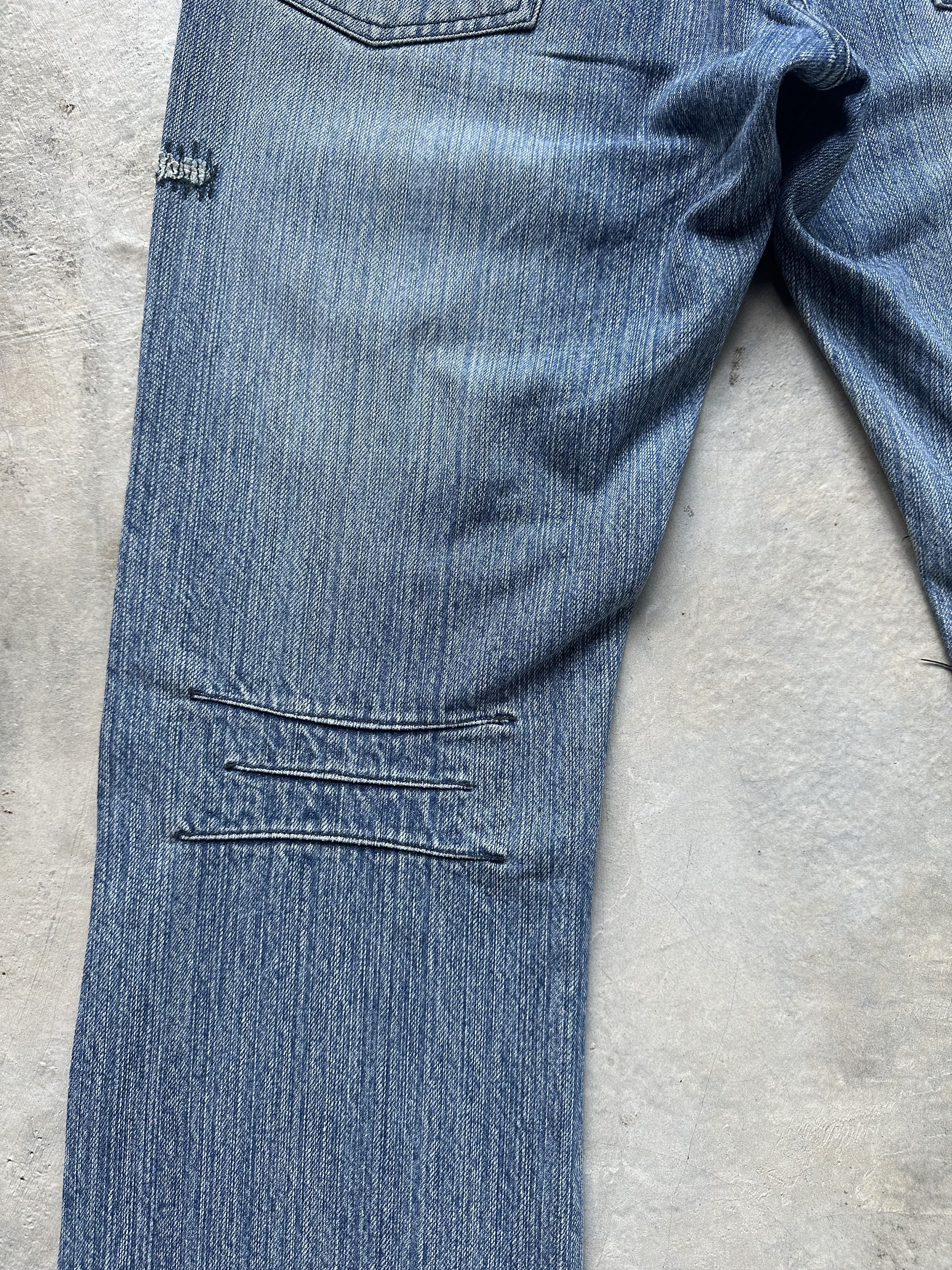 If Six Was Nine Differency by Rupert Edge Mud Paint Patchwork Denim Jeans Size US 30 / EU 46 - 15 Thumbnail
