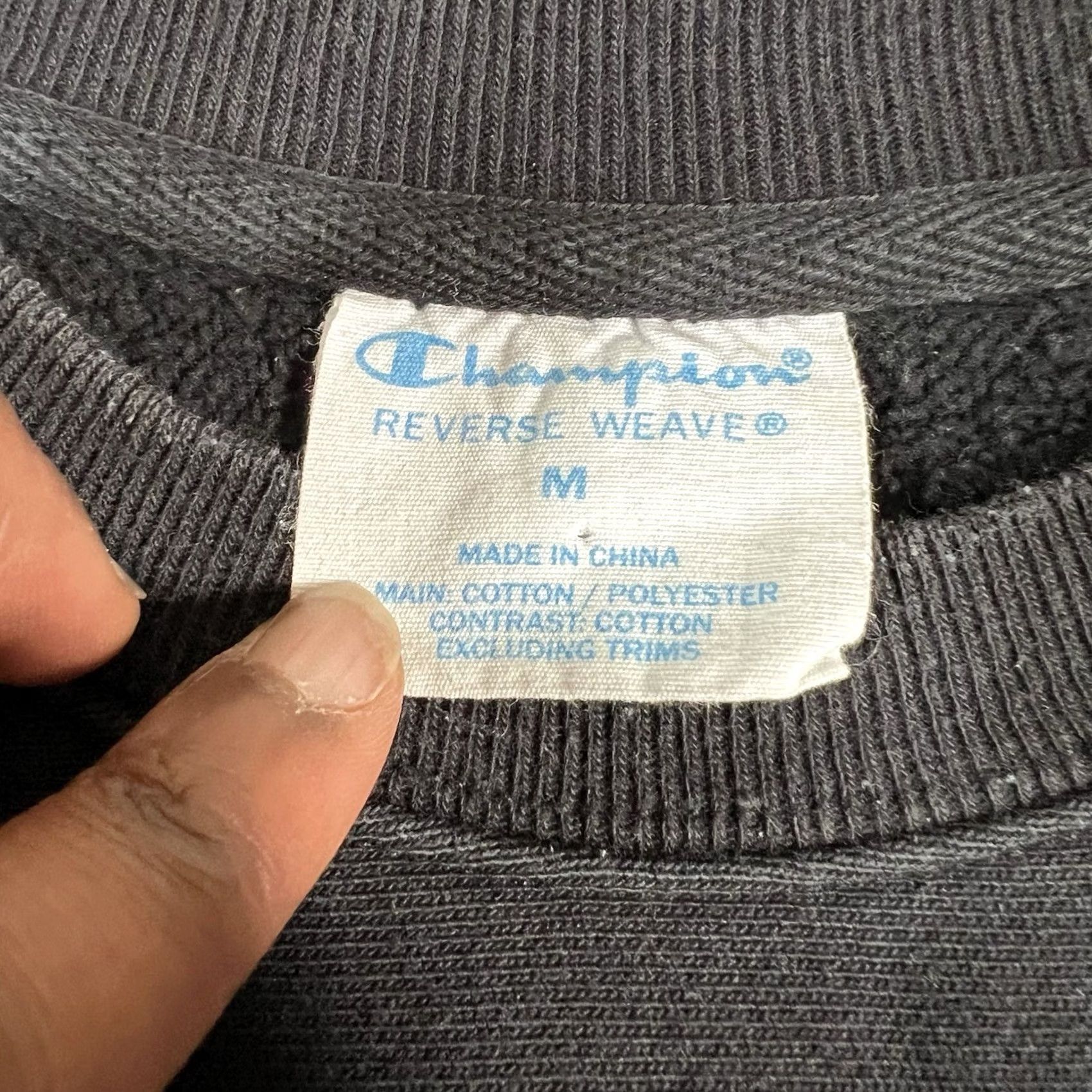 Champion VINTAGE Champion Sweatshirt Mens M Reverse Weave Blank Black Y2K Pullover Casual Mens Size US M / EU 48-50 / 2 - 4 Thumbnail
