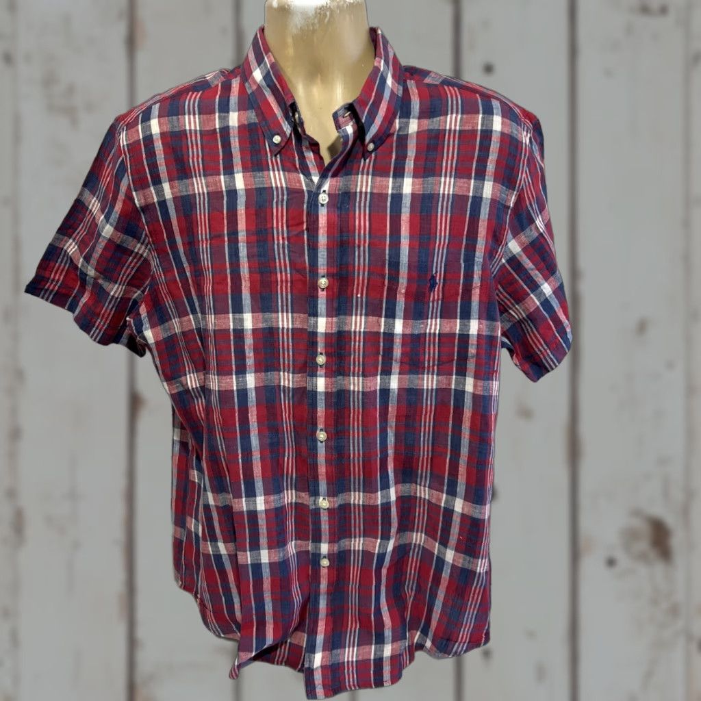 Polo Ralph Lauren Polo Ralph Lauren Shirt Mens Sz L Red Plaid Bleeding Madras Woven Button Down Size US L / EU 52-54 / 3 - 1 Thumbnail