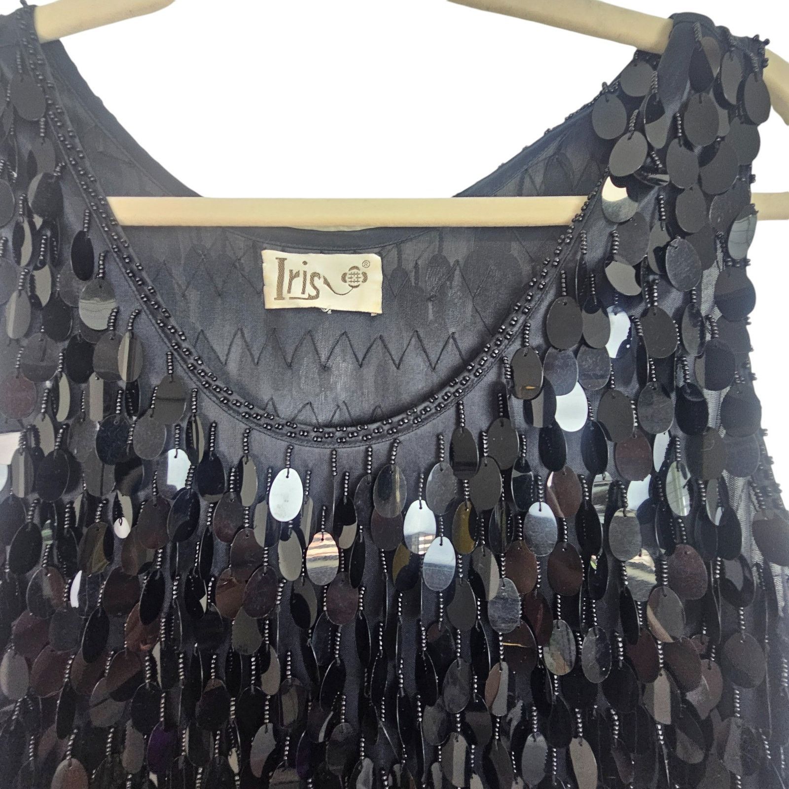 Iris von Arnim Iris Womens Sequin Tank Top M Beaded Glam Yacht Formal Party Size M / US 6-8 / IT 42-44 - 2 Thumbnail