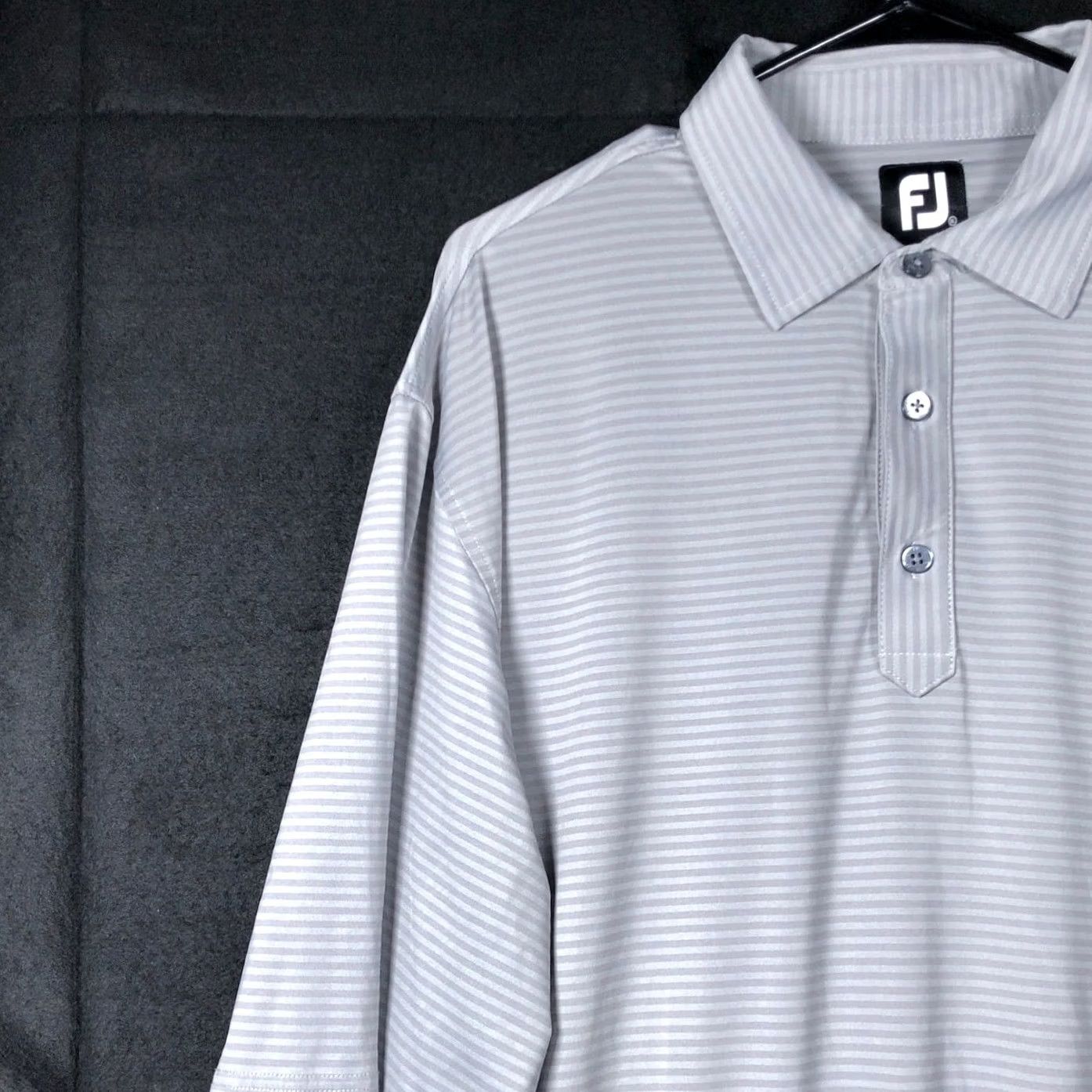 Footjoy FootJoy Mens Polo Shirt Gray Striped Athletic Short Sleeve XL Collared Button-Down Polo Shirt Mens Shirt Regular Size XS? Size US XL / EU 56 / 4 - 4 Thumbnail