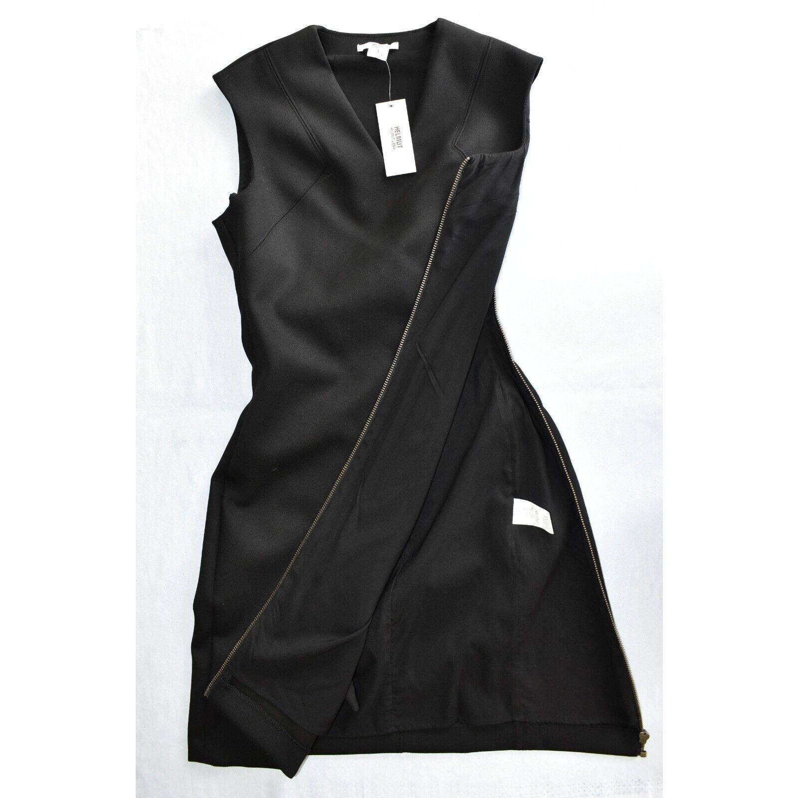 Helmut Lang C0 NWT HELMUT LANG Black Wrap Moto Stretch Dress Size P $345 Size XS / US 0-2 / IT 36-38 - 6 Thumbnail