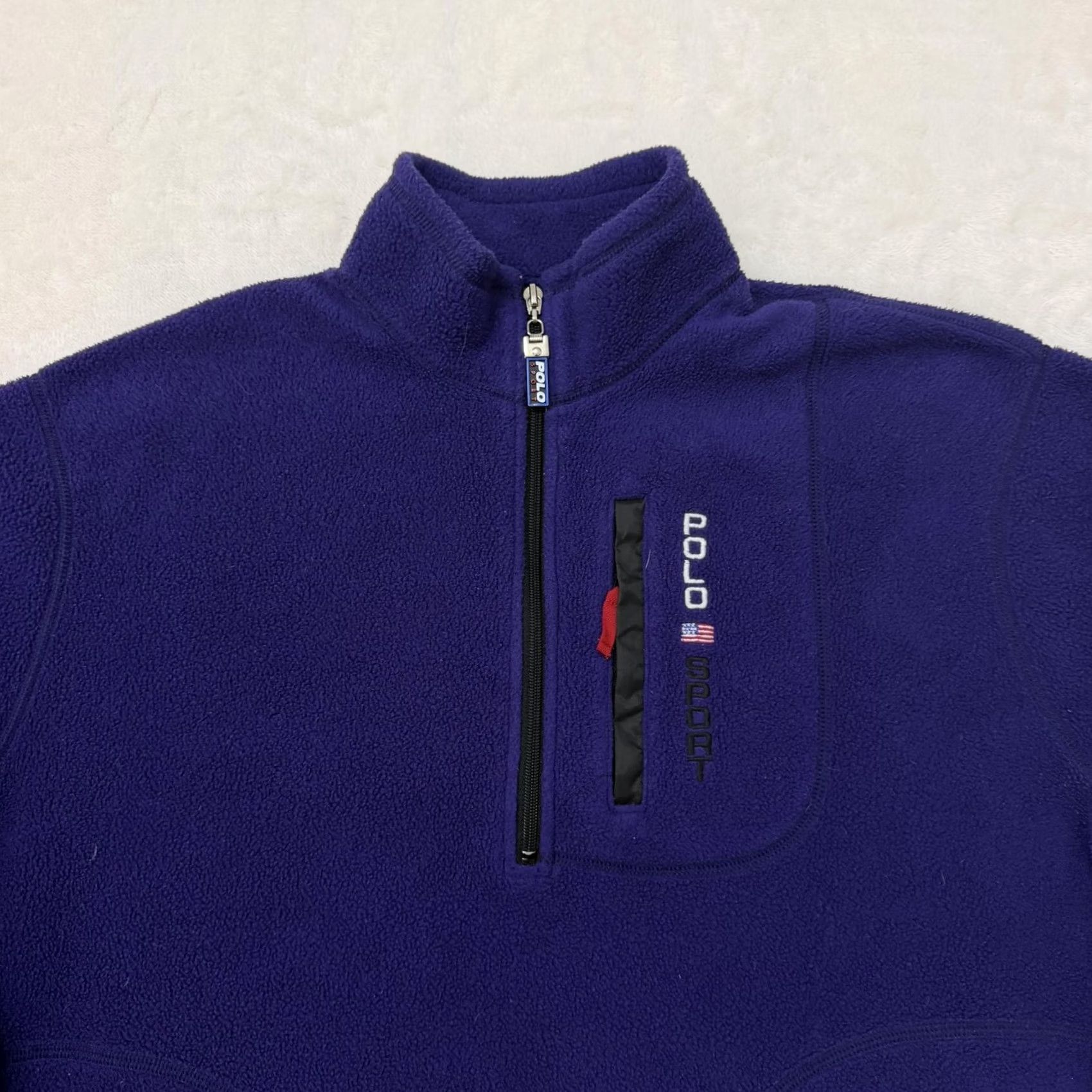 Polo Ralph Lauren Polo Ralph Lauren Sport Sweater Mens Large Purple 1/2 Zip Fleece Pullover Jacket Size US L / EU 52-54 / 3 - 2 Thumbnail