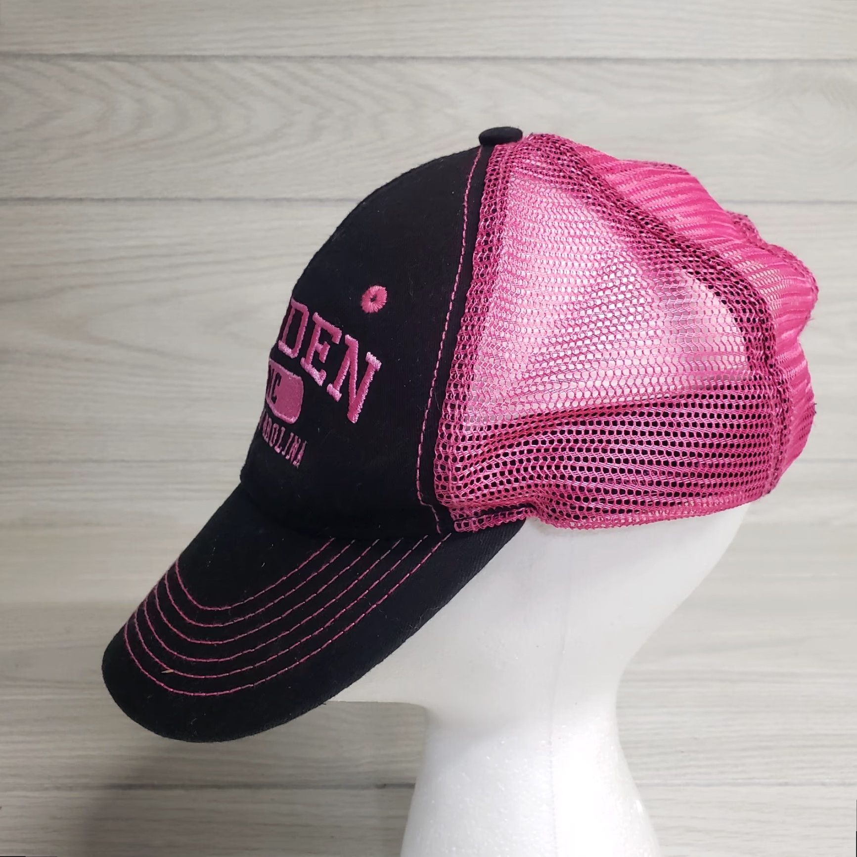 Vintage Maiden NC Pink Black Embroidered Hat Cap Baseball Adult Adjustable Hat Size ONE SIZE - 4 Thumbnail