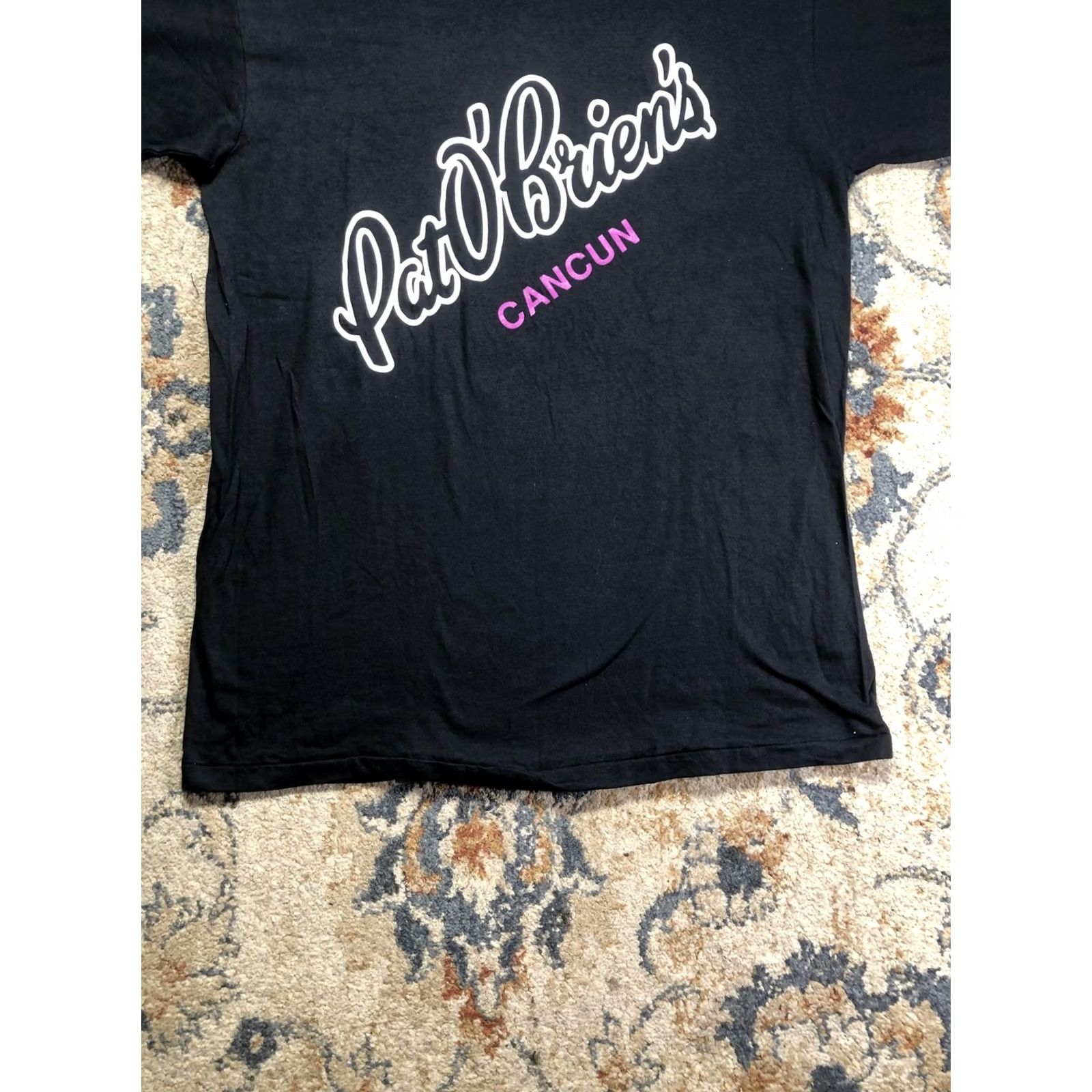 Vintage VINTAGE Oneita Shirt Mens XL Black Pat O'Brien's Cancun Bar Graphic Tee USA Size US XL / EU 56 / 4 - 5 Thumbnail