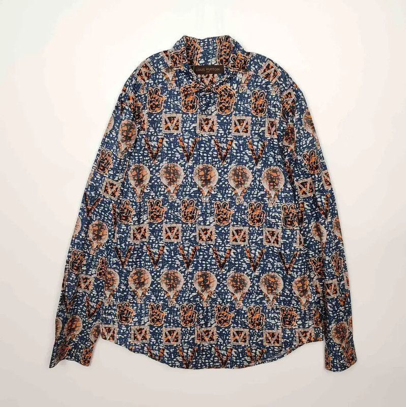 Louis Vuitton Louis Vuitton Brown Cotton Men's Shirt XL 0089 Size US XL / EU 56 / 4 - 1 Thumbnail