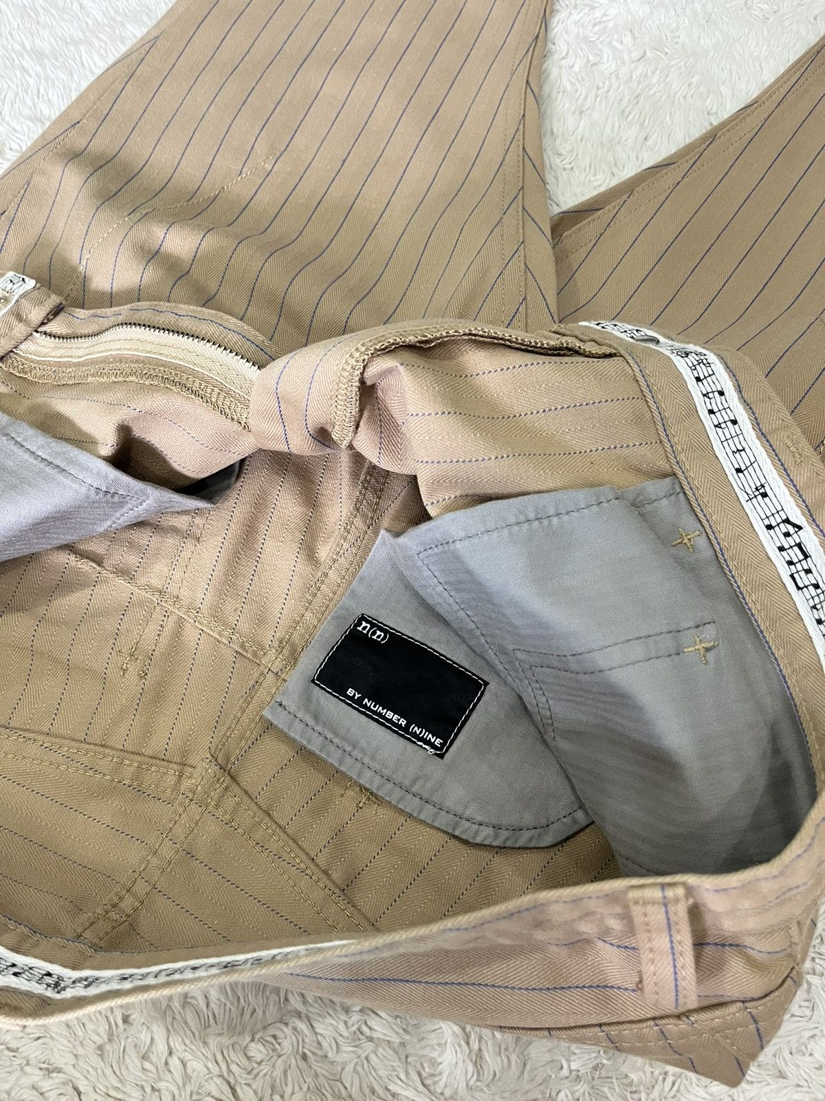 Number (N)ine number nine blue pinstripe pants Size US 30 / EU 46 - 8 Thumbnail