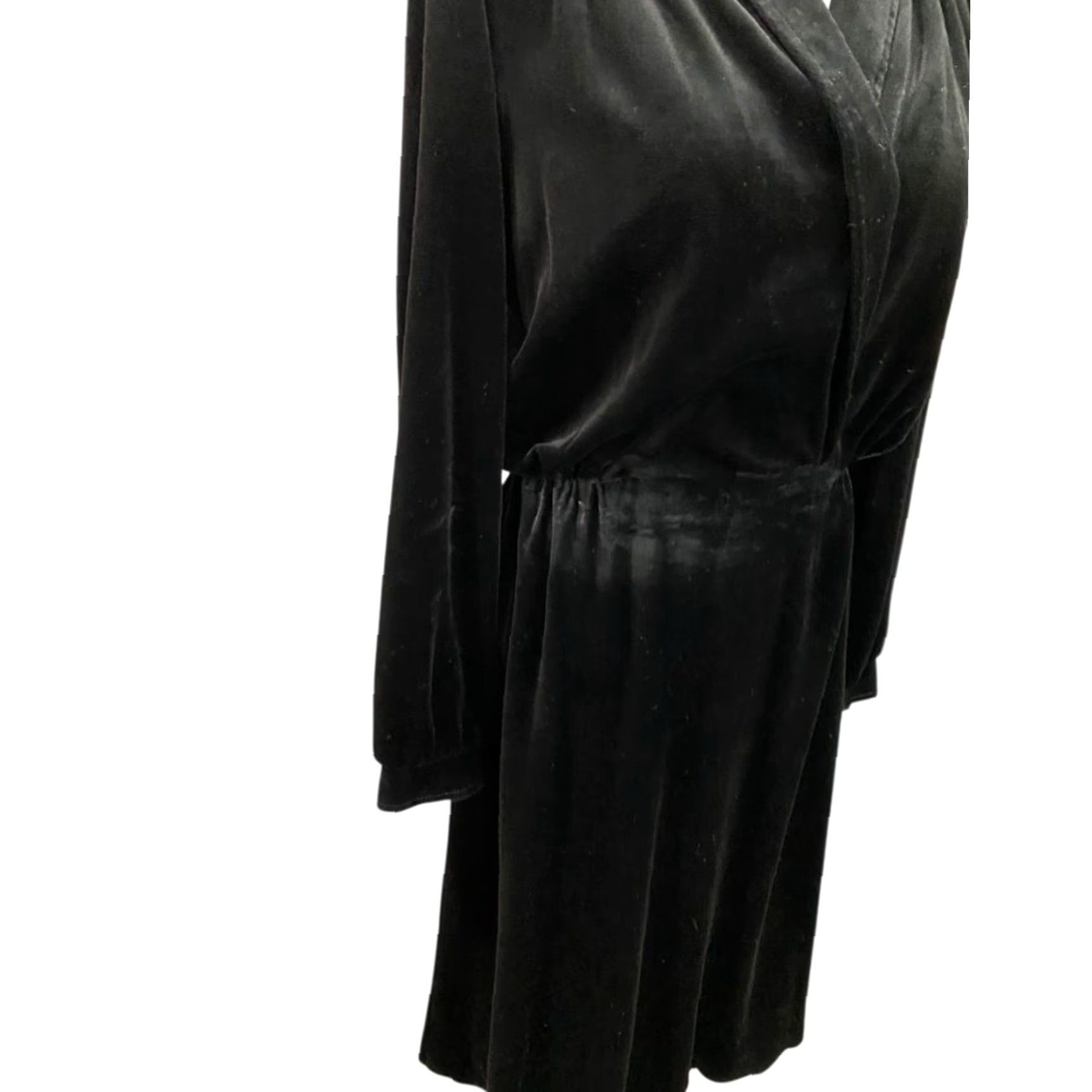 Buttero VINTAGE Butte Black Velour Dress Wrap Dress Bodice Size 12 Women Long Knots? Size XL / US 12-14 / IT 48-50 - 3 Thumbnail