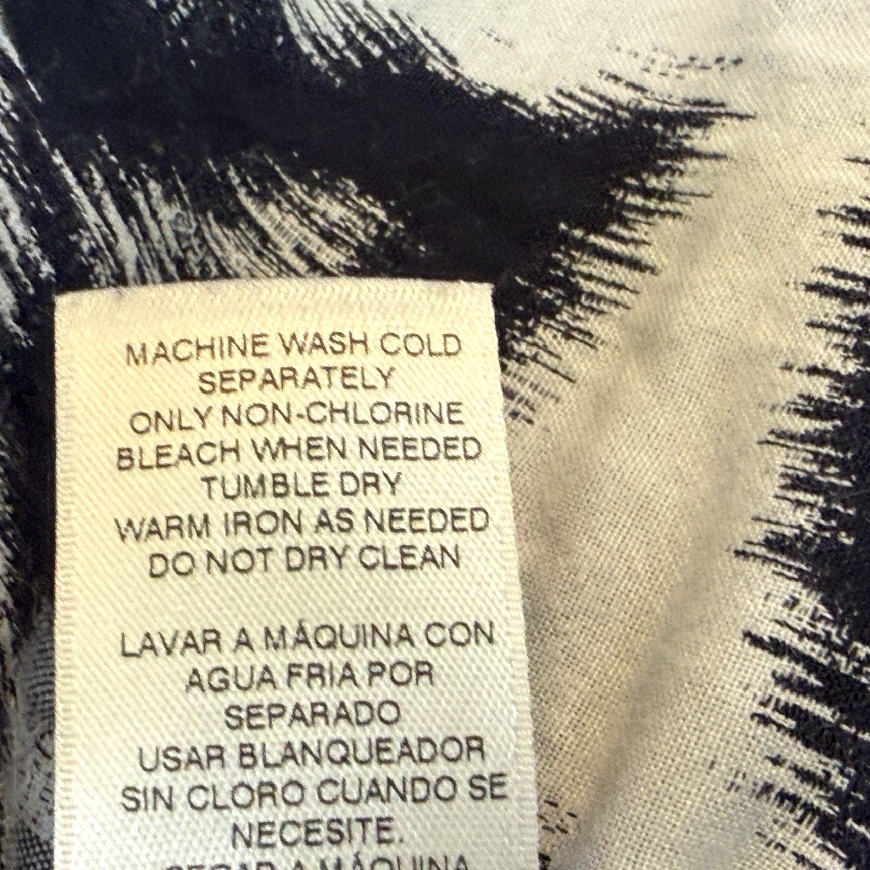 Vintage Chico’s Jacket Open Front Size 3 XL Dark Blue Print Long Sleeve Collared Pockets Size XL / US 12-14 / IT 48-50 - 8 Thumbnail
