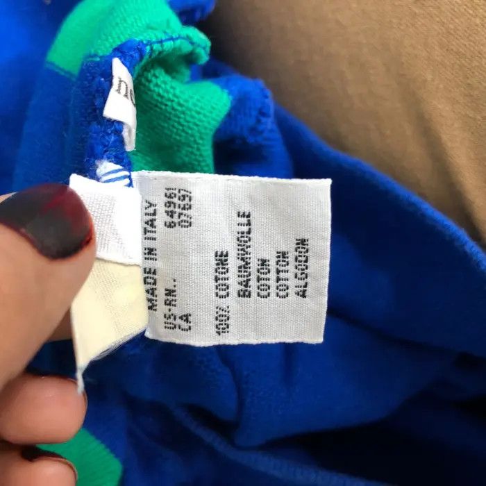 Benetton Vtg BENETTON x MICKEY MOUSE Embroidery Striped Sweatshirt Size US L / EU 52-54 / 3 - 11 Thumbnail