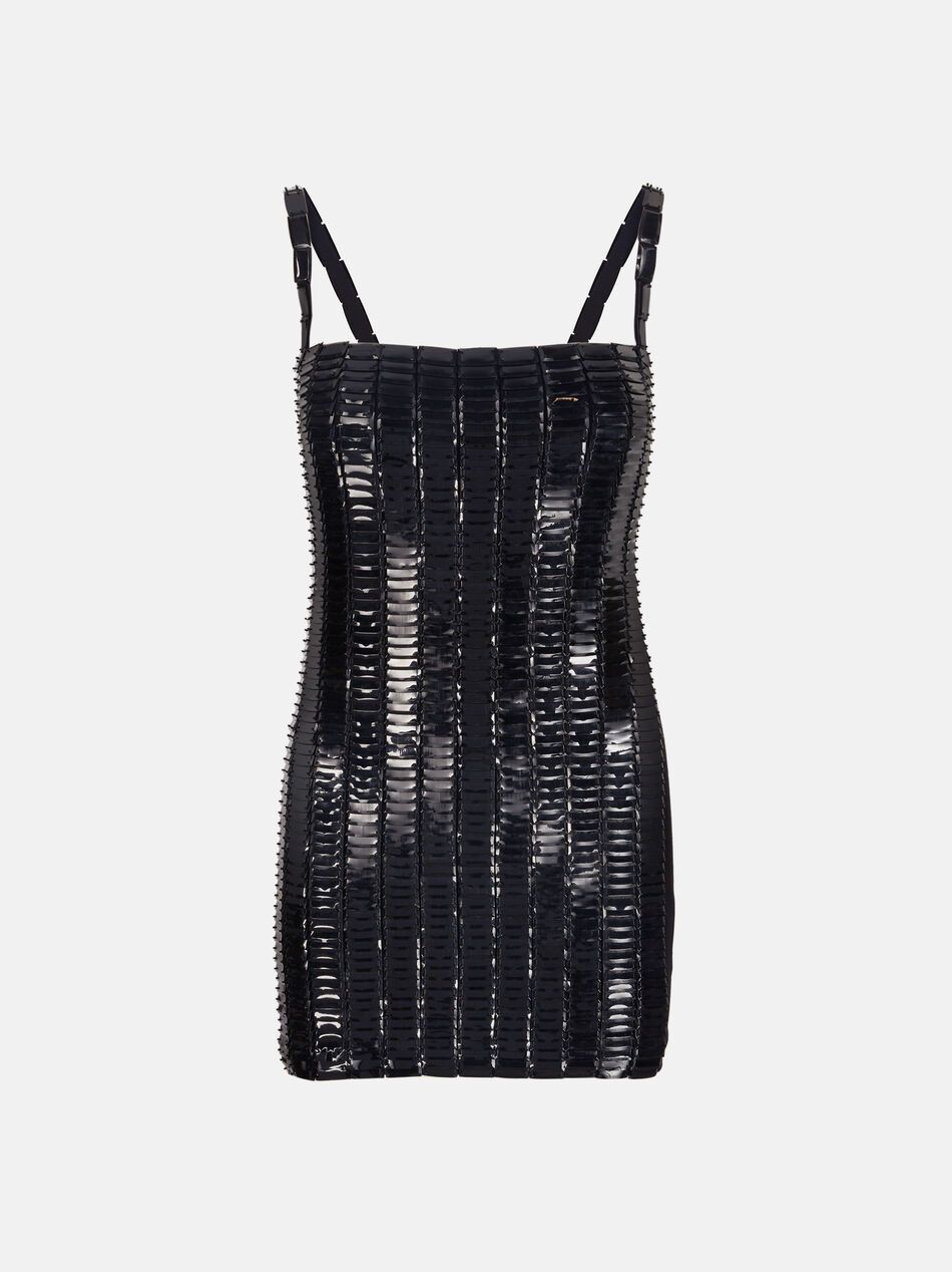 The Attico o1mle0525 Rue Mini Dress in Black Size M / US 6-8 / IT 42-44 - 1 Thumbnail
