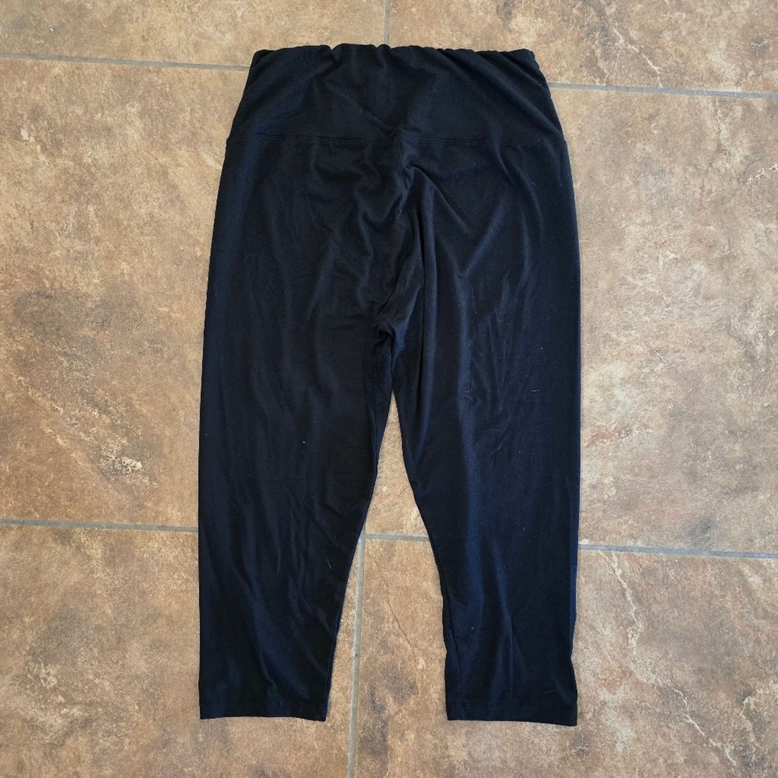 Other Black Basic High Waisted Comfort Capri Size 36" / US 14 / IT 50 - 2 Thumbnail