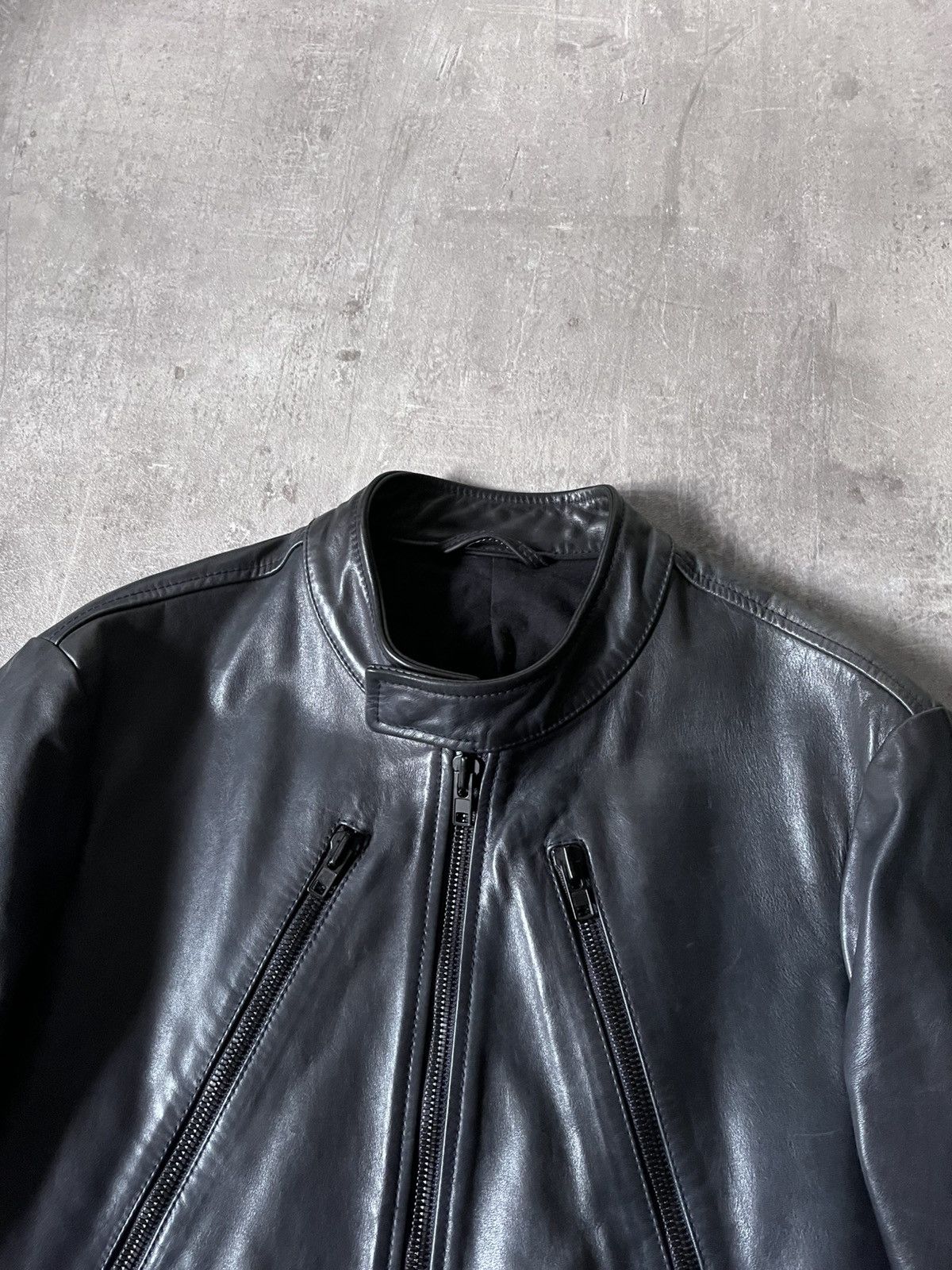 Maison Margiela Maison Margiela S/S 2011 5 zip leather jacket dark blue Size US M / EU 48-50 / 2 - 4 Thumbnail