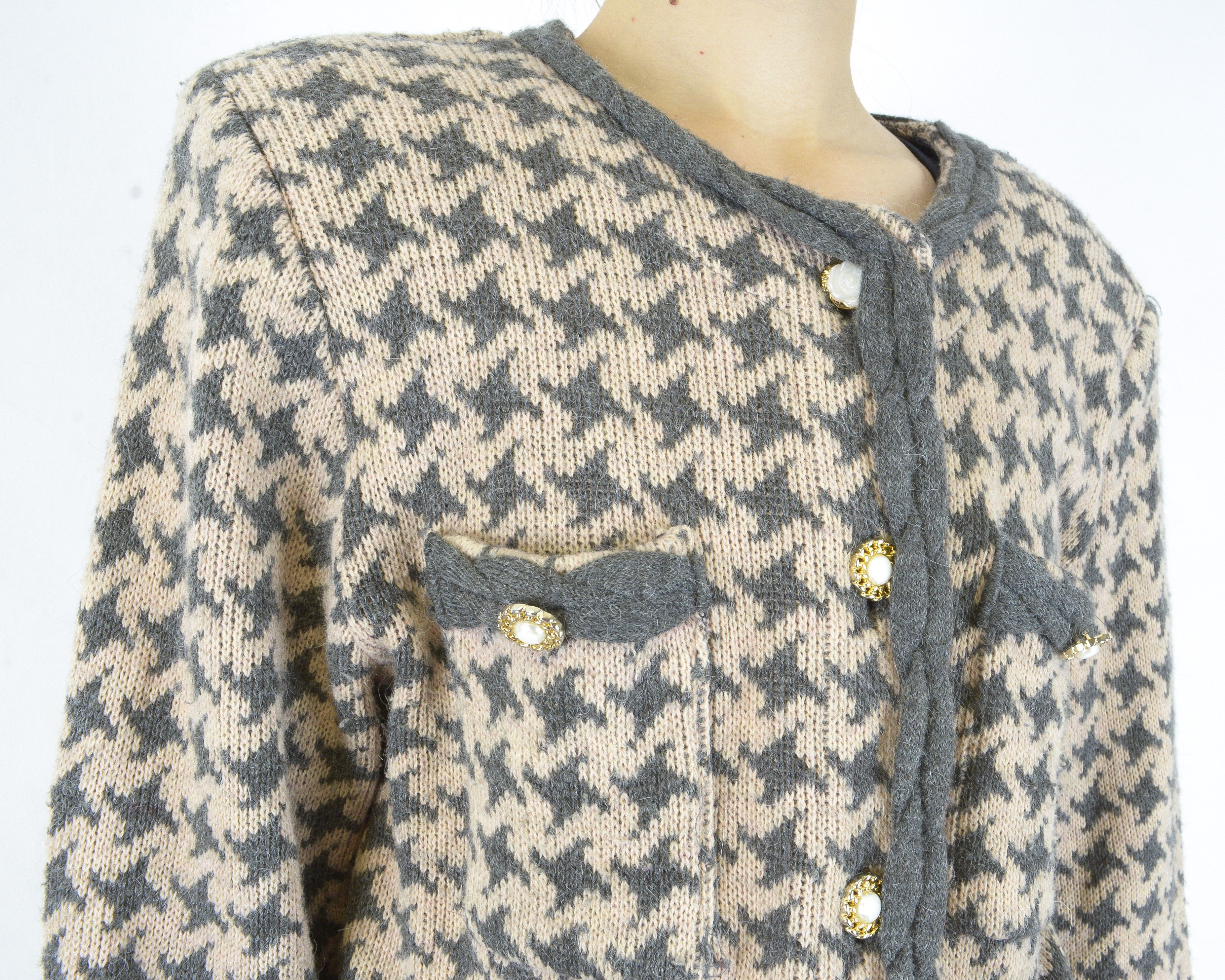 Prince × Vintage Hope And Glory Princess L Wool Cardigan Sweater Jacket Knit Size L / US 10 / IT 46 - 5 Thumbnail
