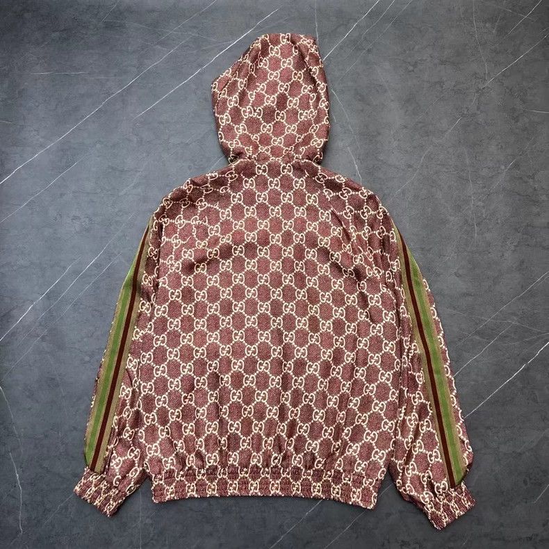 Gucci Gucci Silk old flower full print logo hooded jacket 2502-Ne Size US M / EU 48-50 / 2 - 2 Thumbnail