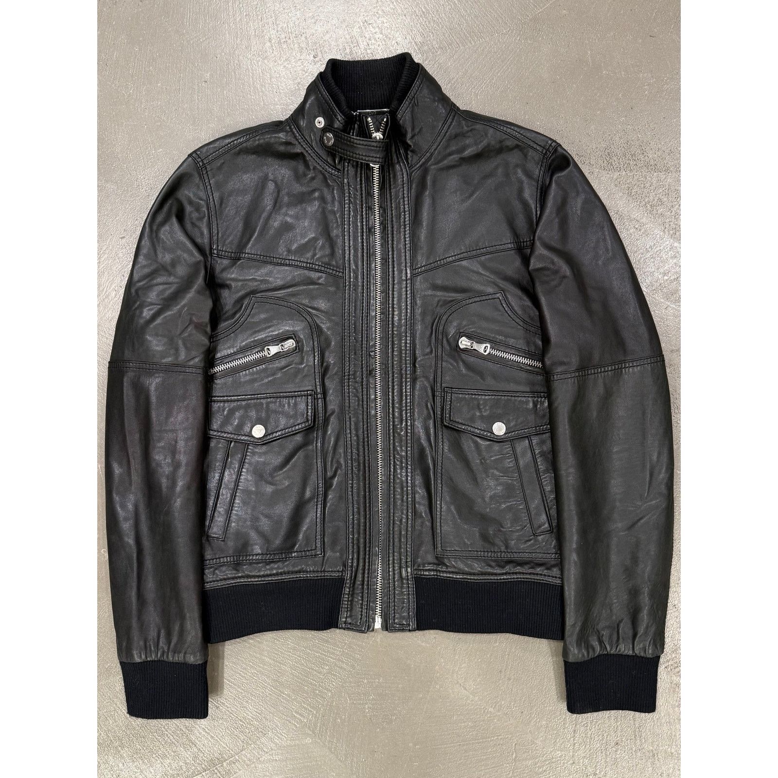 00s】DOLCE&GABBANA Leather Bomber Jacket 【公式通販】