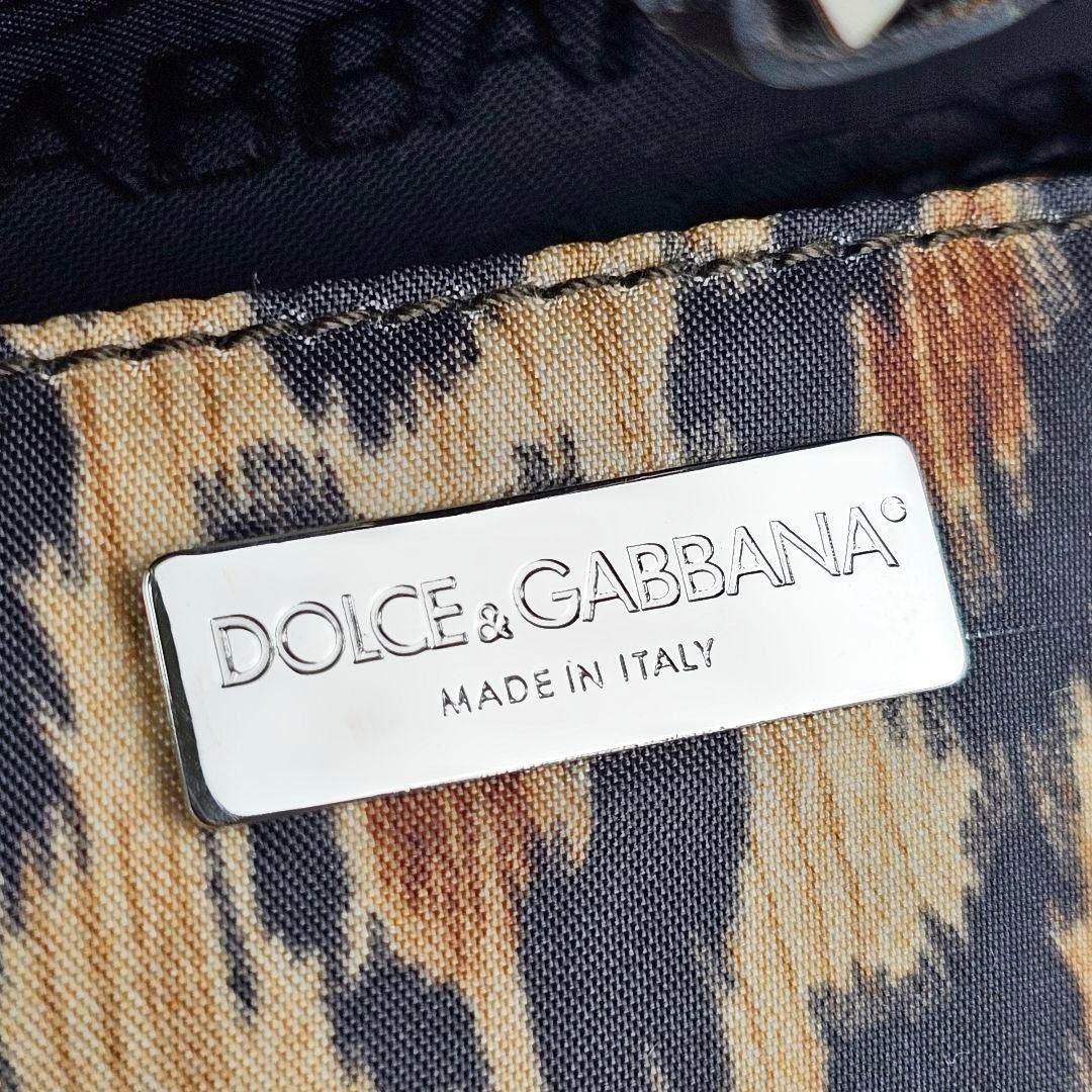 Dolce & Gabbana Dolce & Gabbana - Handbag Leoprint Black Leather Monogram Size ONE SIZE - 10 Thumbnail