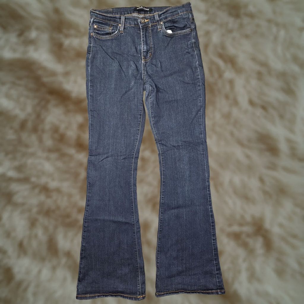 Vintage Angry Rabbit Jeans Womens 29/9 Blue Dark Wash Mid Rise Bootcut Stretch Denim Size 29" - 1 Thumbnail