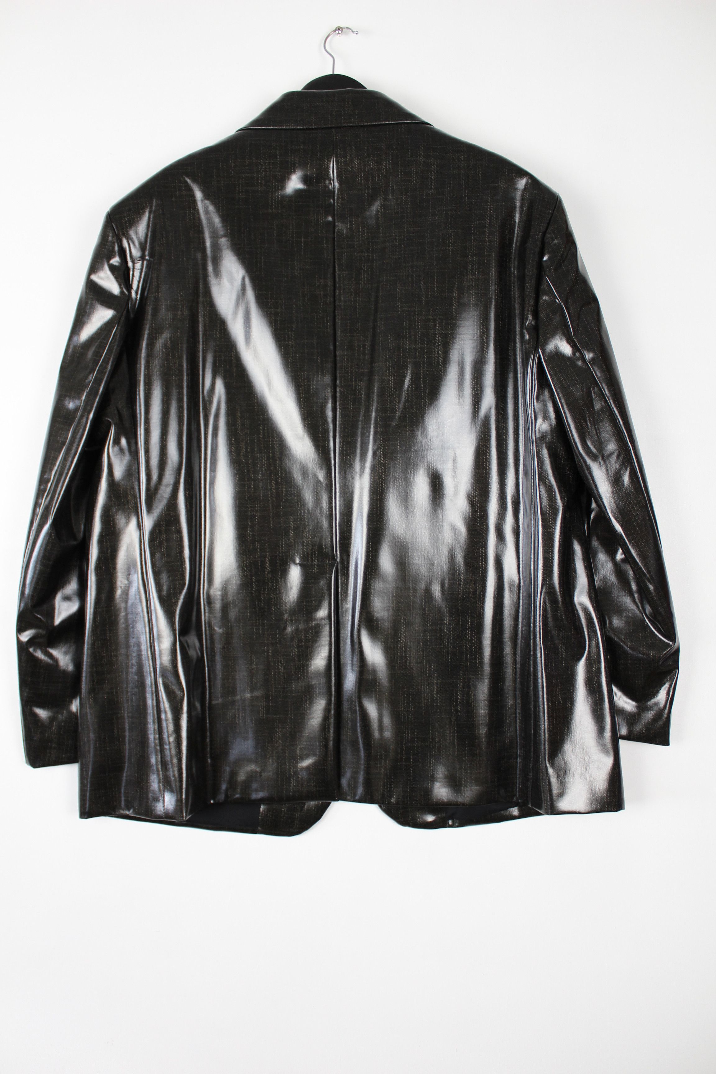 Raf Simons Raf Simons SS22/23 Black Coated Oversized Blazer Size US M / EU 48-50 / 2 - 5 Thumbnail