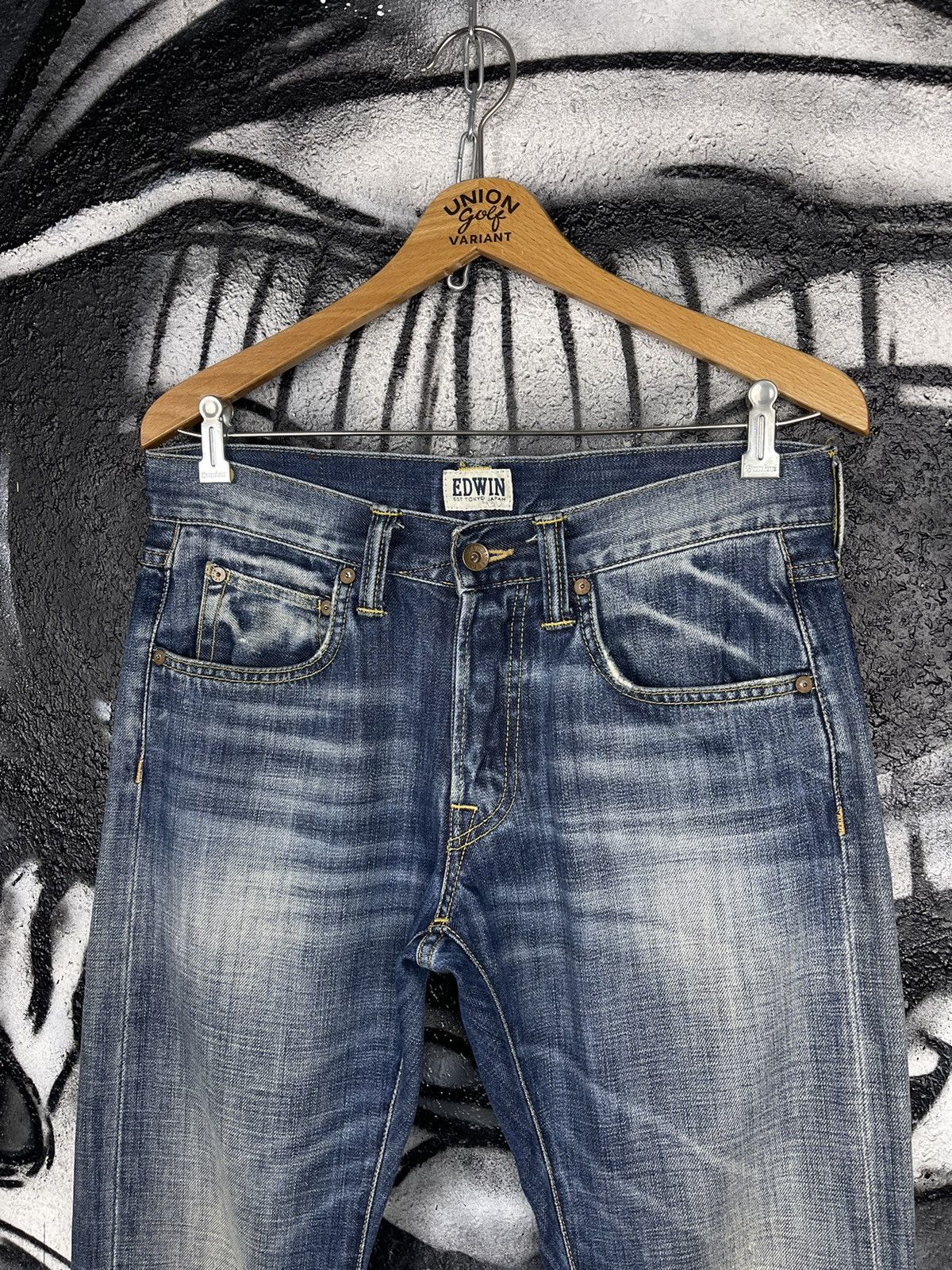 Edwin × Japanese Brand × Vintage Edwin ED-55 Relaxed Tapered Jeans Men’s Size 30/32 Size US 30 / EU 46 - 5 Thumbnail