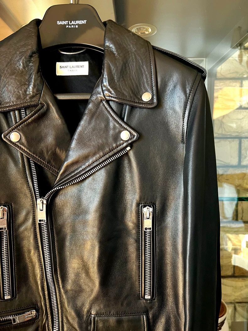 Saint Laurent Paris Saint Laurent Paris 13ssL01 locomotive leather jacket-2506 Size US M / EU 48-50 / 2 - 2 Thumbnail