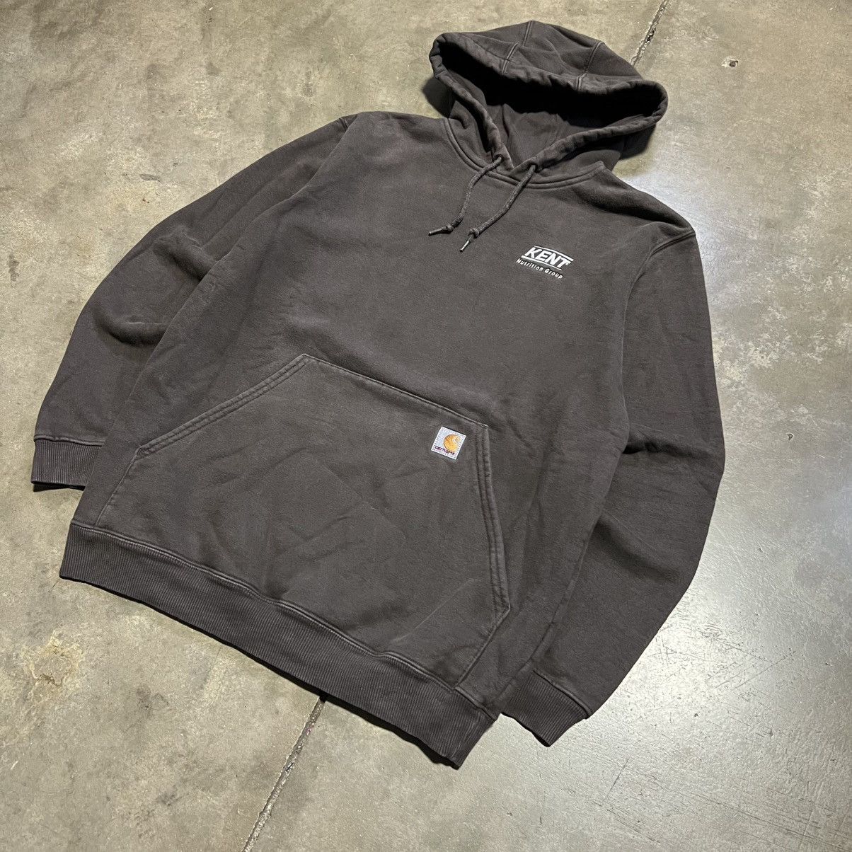 Carhartt Vintage Carhartt Hoodie Sweatshirt Brown Faded Workwear Y2K Size US M / EU 48-50 / 2 - 2 Thumbnail