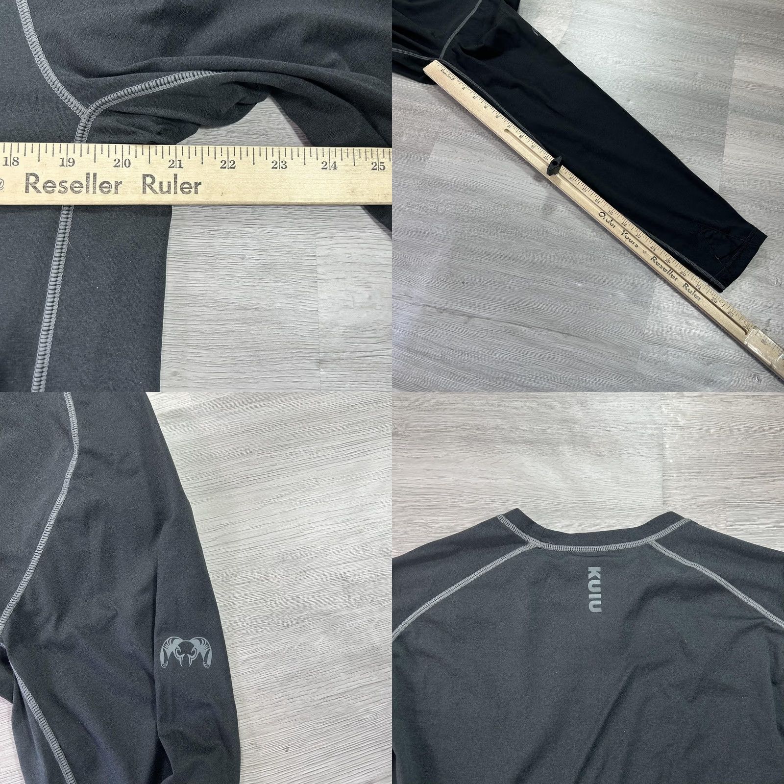 Layer 8 KUIU Peloton 130 Shirt Mens M Gray Raglan Long Sleeve Base Layer Top Hunting Hiking Polyester Crew Neck Tee Tee Size US M / EU 48-50 / 2 - 8 Thumbnail