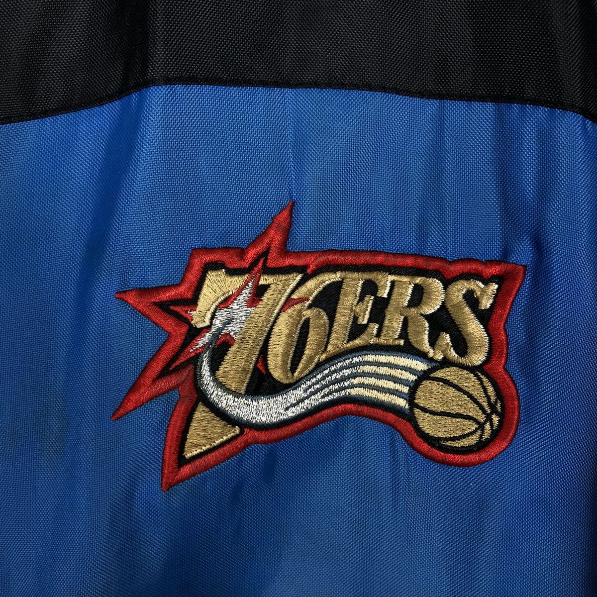 NBA 🔥Vintage Nylon Bomber Jacket NBA 76Ers Big Logo Size US XL / EU 56 / 4 - 22 Thumbnail