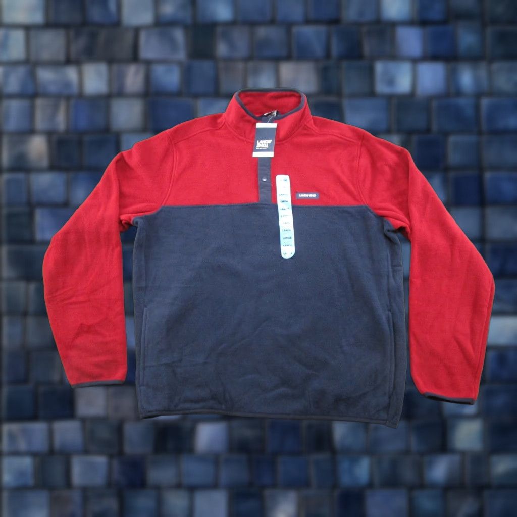 Lands' End Lands' End Fleece Pullover Jacket Men’s Size L Colorblock 1/4 Snap New Size US L / EU 52-54 / 3 - 1 Thumbnail