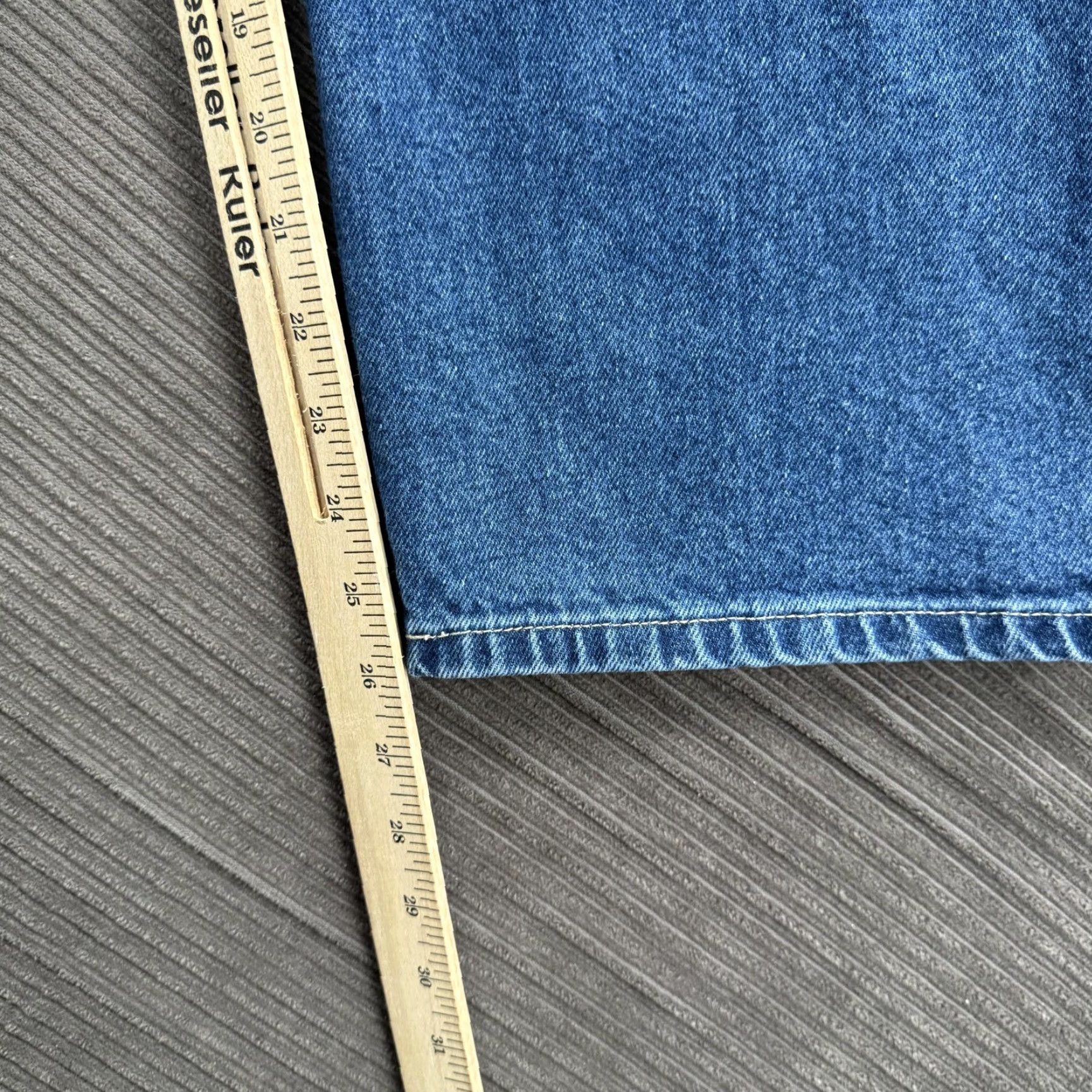 Denime Dairy Boy Jeans Mens 36 Blue Denim Relaxed Fit Straight Leg Pants 36x26 Size US 36 / EU 52 - 6 Thumbnail