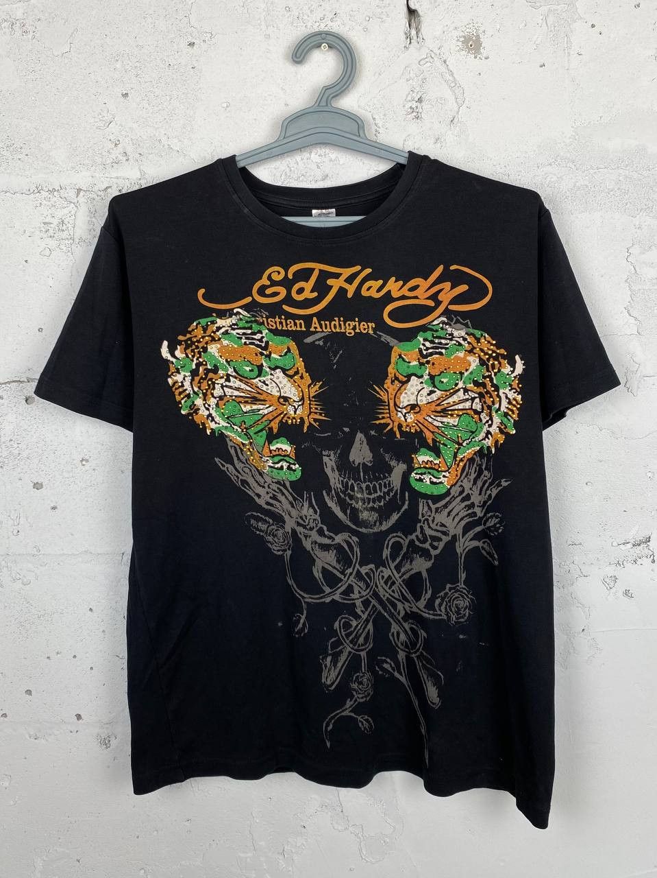 Ed Hardy × Japanese Brand × Vintage Ed Hardy by Christian Audigier Skulls Drip Y2K Tee Tshirt Size US XL / EU 56 / 4 - 1 Thumbnail