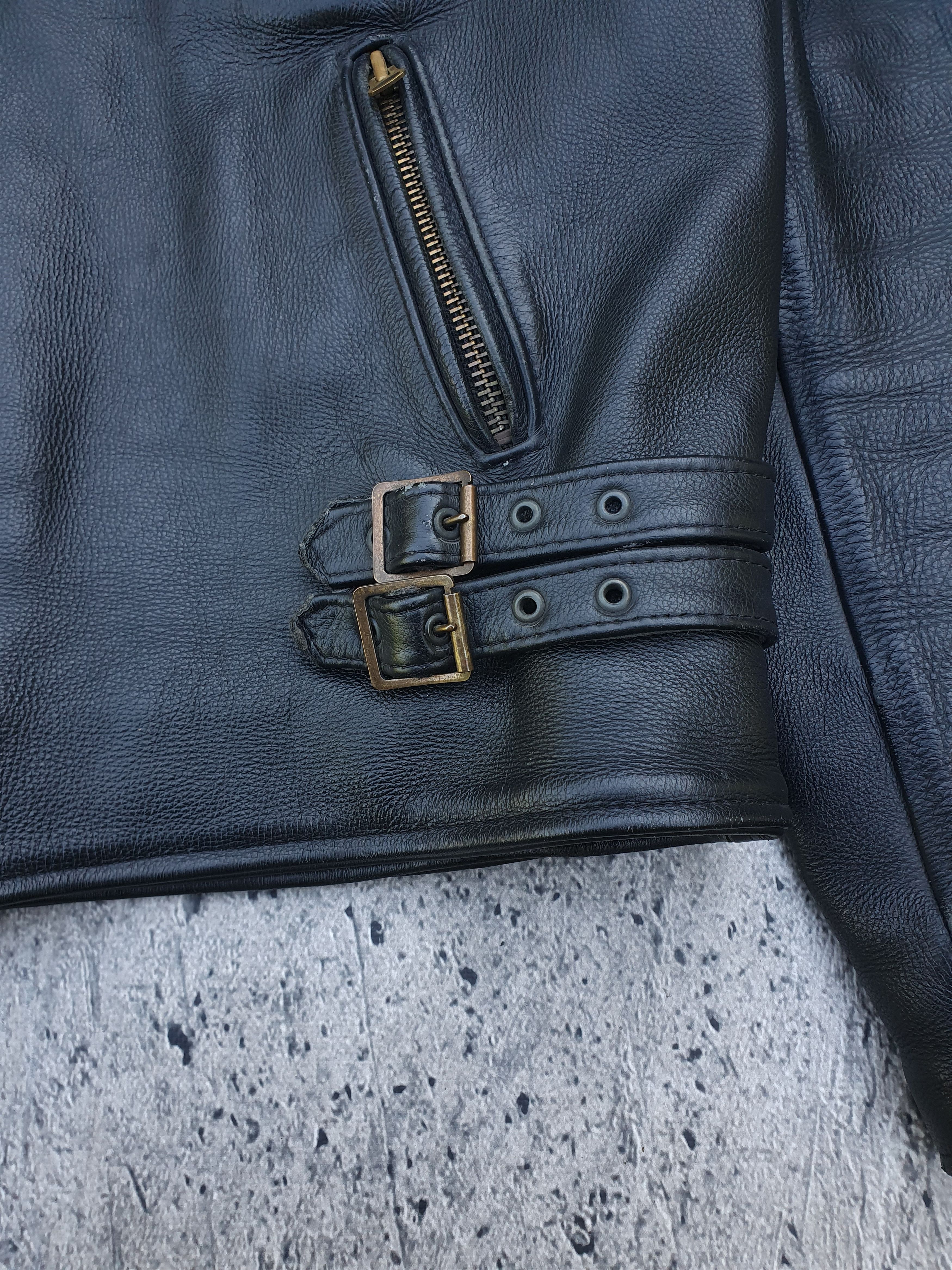 Genuine Leather Vintage ramones biker leather jacket Size US M / EU 48-50 / 2 - 7 Thumbnail