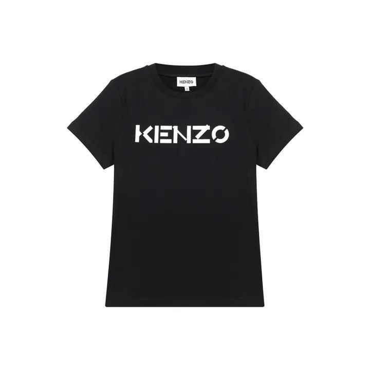 Kenzo KENZO FW2 Logo Print Black T-Shirt for Women -2507 Size L / US 10 / IT 46 - 1 Thumbnail
