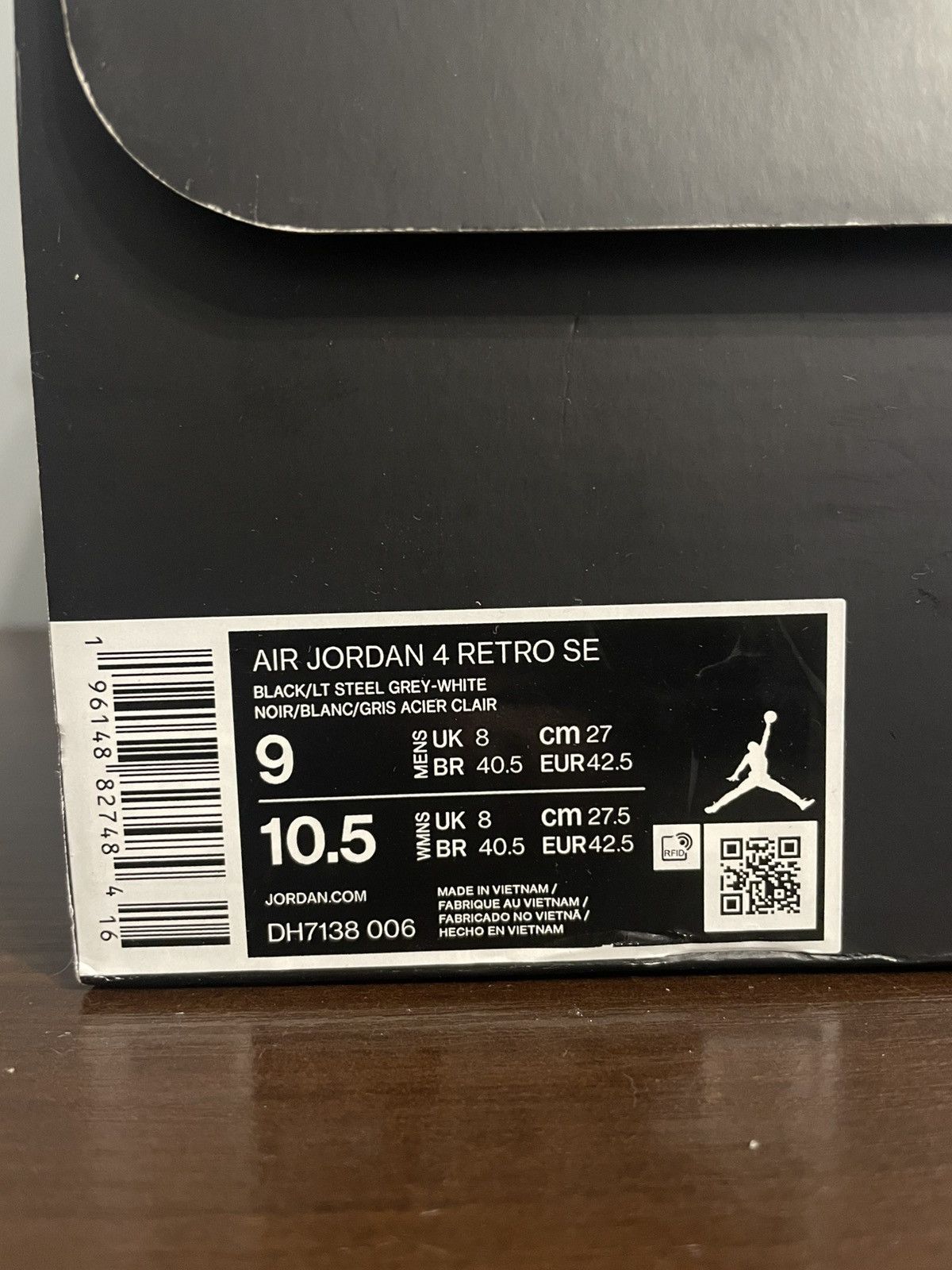 Jordan Brand Air Jordan 4 Black Canvas Size US 9 / EU 42 - 12 Thumbnail