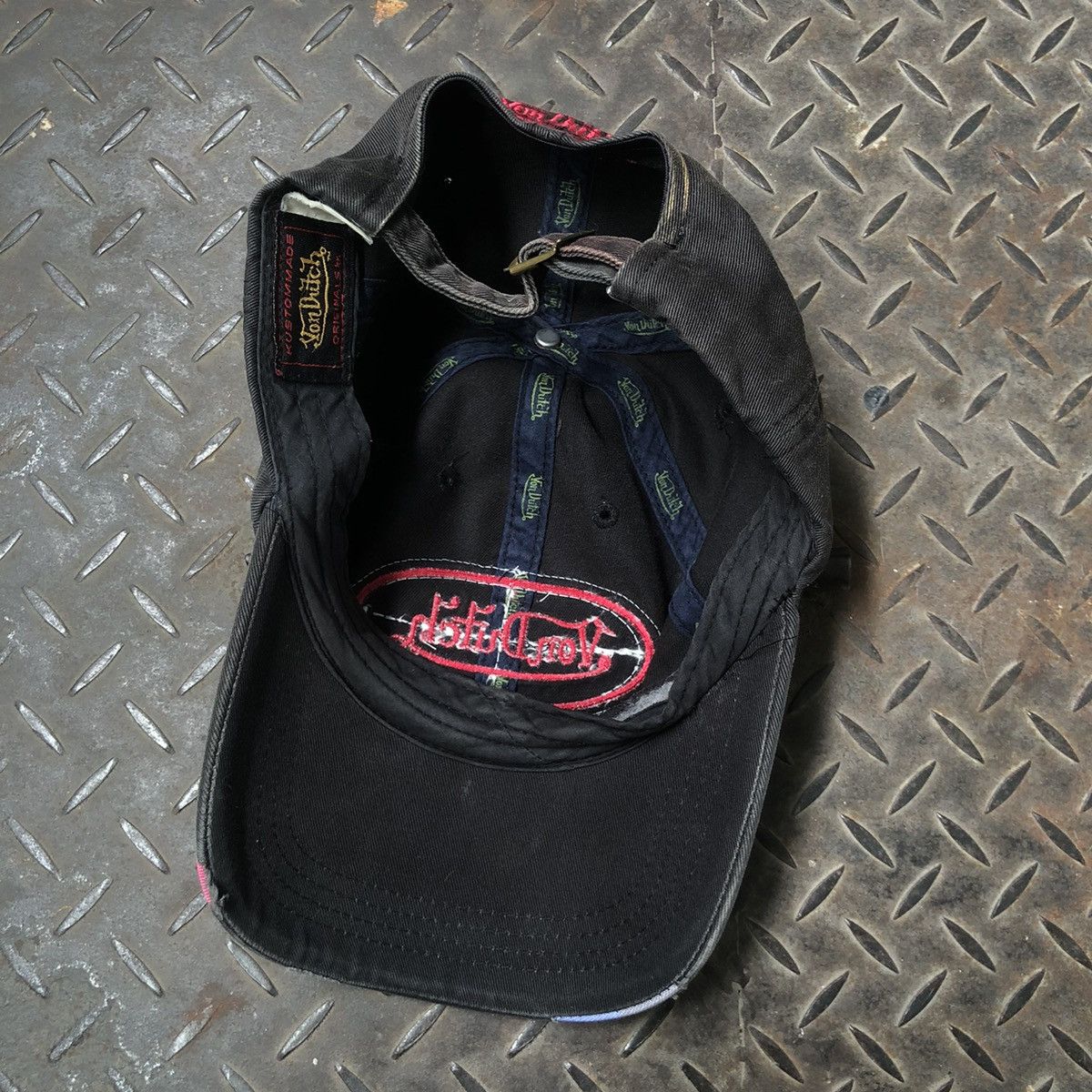 Japanese Brand 🚫 SOLD 🚫 Von Dutch Ripped Distressed Hat Denim Size ONE SIZE - 8 Thumbnail