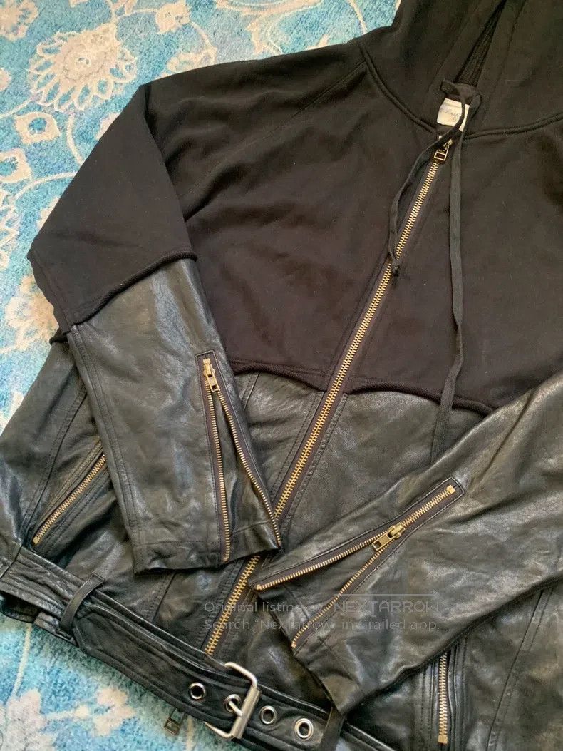 Greg Lauren Greg Lauren Leather patchwork hoodie leather jacket Size US XL / EU 56 / 4 - 3 Thumbnail