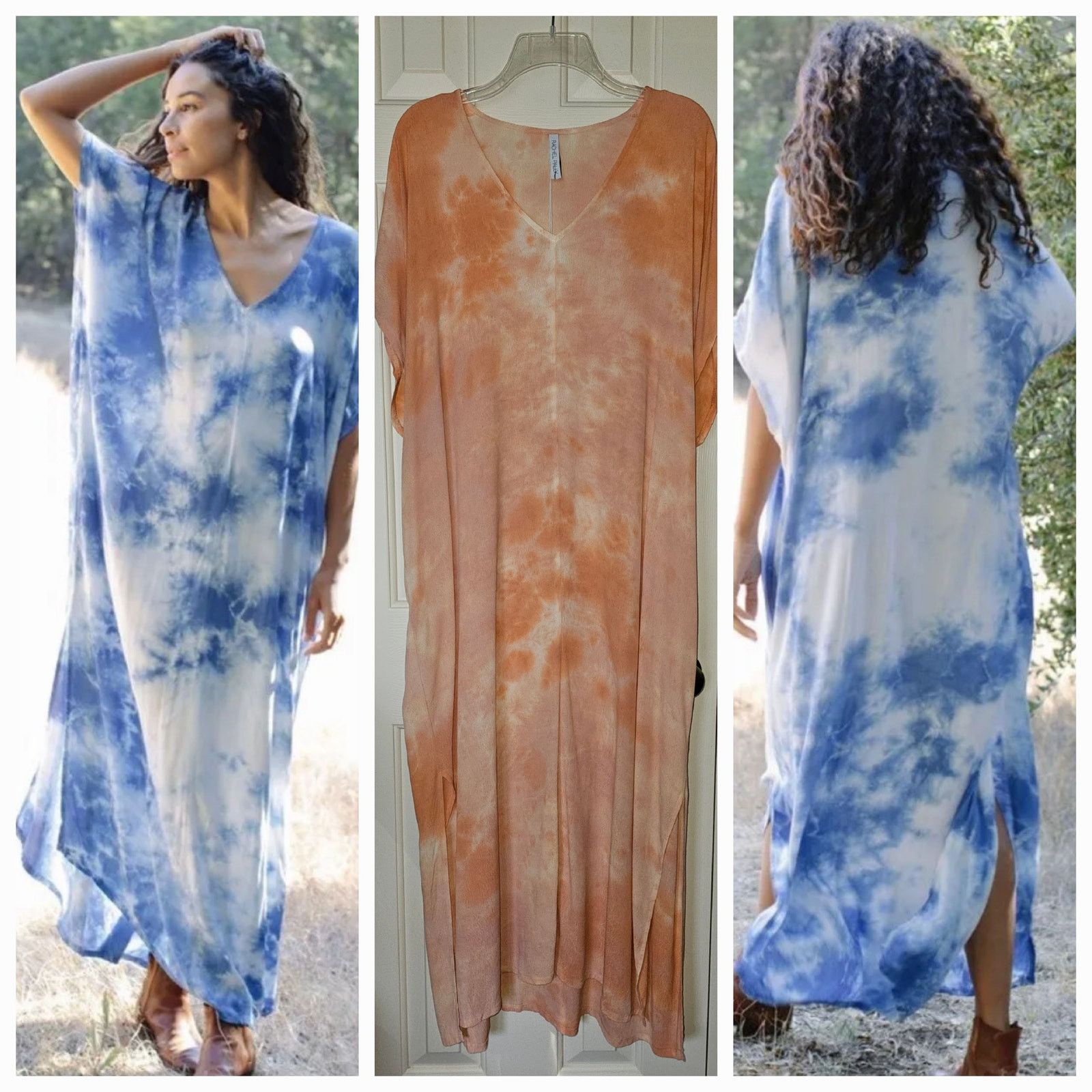 Rachel Pally New Rachel Pally Tie Dye Rae Dress Maxi Caftan $298 SMALL Size S / US 4 / IT 40 - 1 Thumbnail