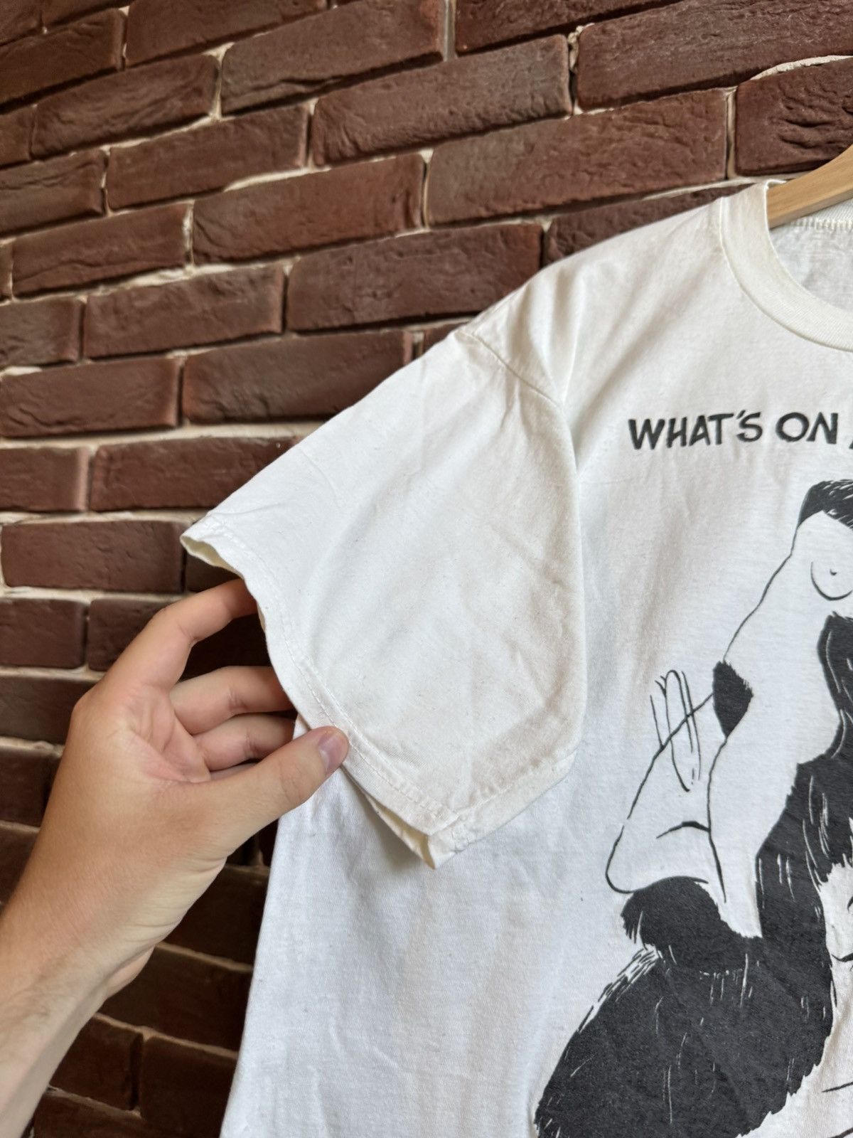 Band Tees × Vintage Vintage 90s Simgund Freud Pop Art Tee Rare Hype L White 90s Size US L / EU 52-54 / 3 - 3 Thumbnail