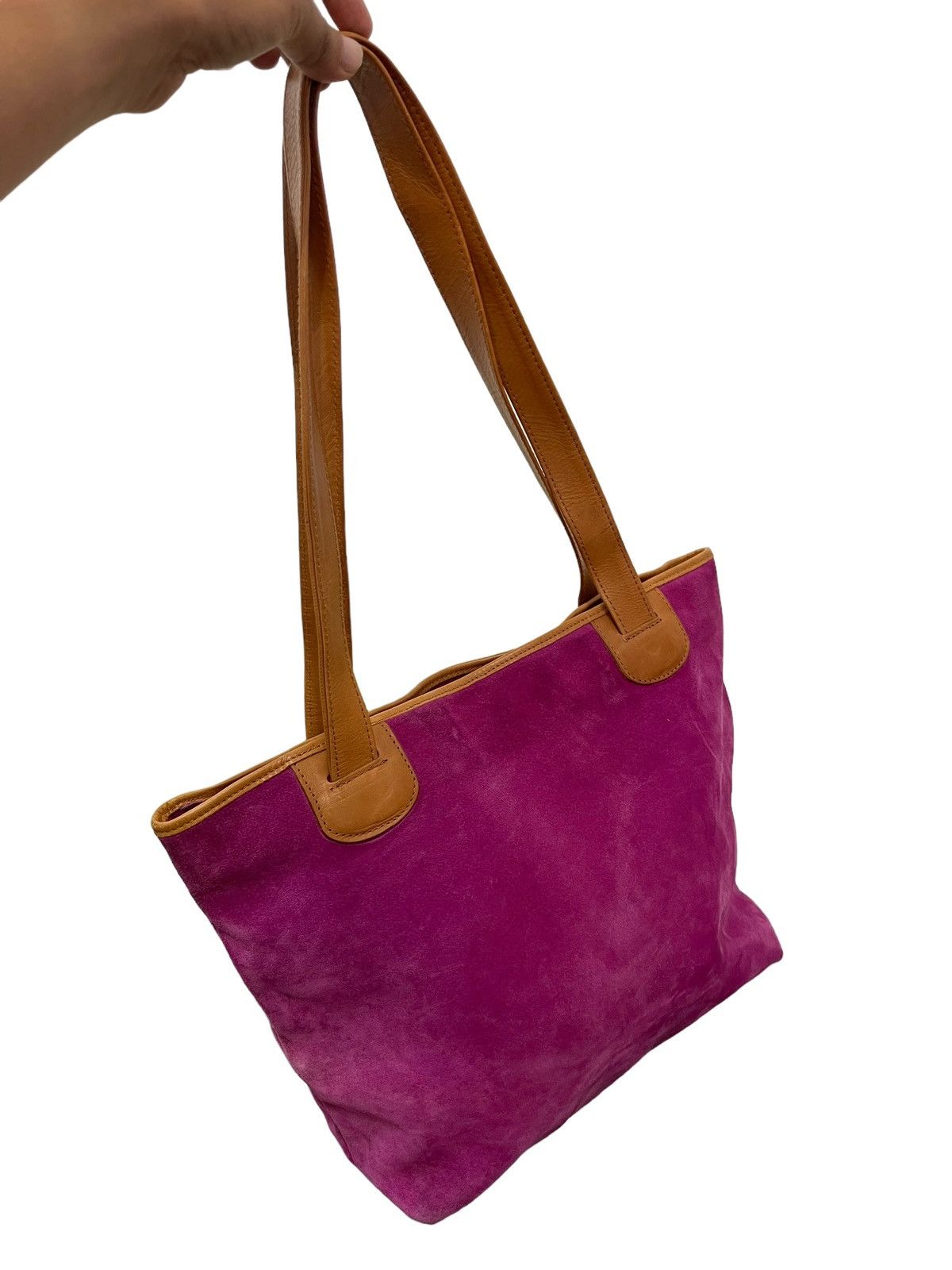 Japanese Brand Full Leather Suede LCalo Italy Shoulder Bag 2🟩 Size ONE SIZE - 3 Thumbnail