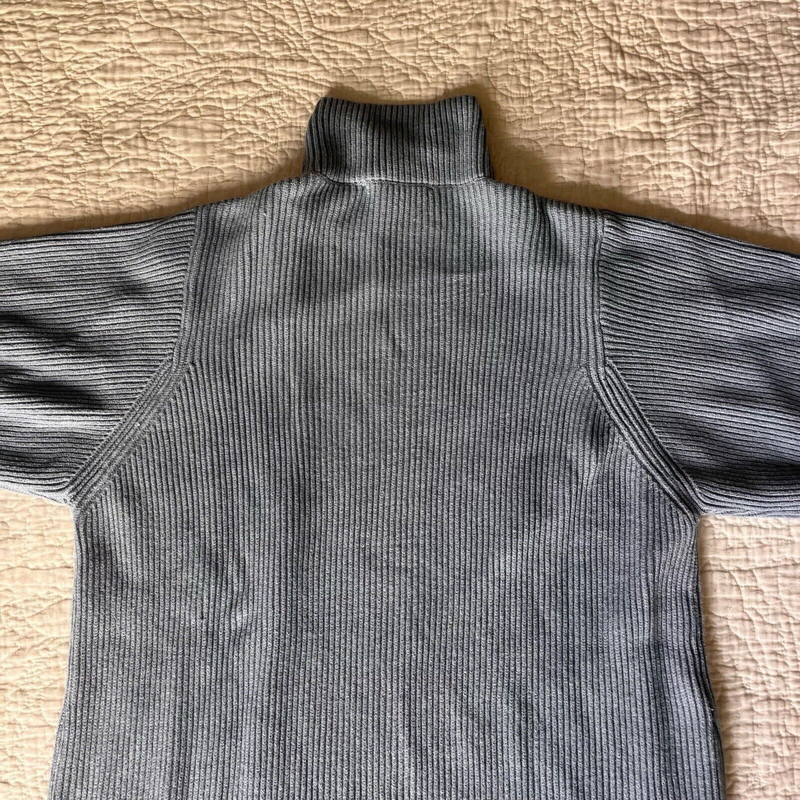 Zara Zara Womens Long Sleeve Turtleneck Midi Sweater Dress Blue S Size L / US 10 / IT 46 - 7 Thumbnail