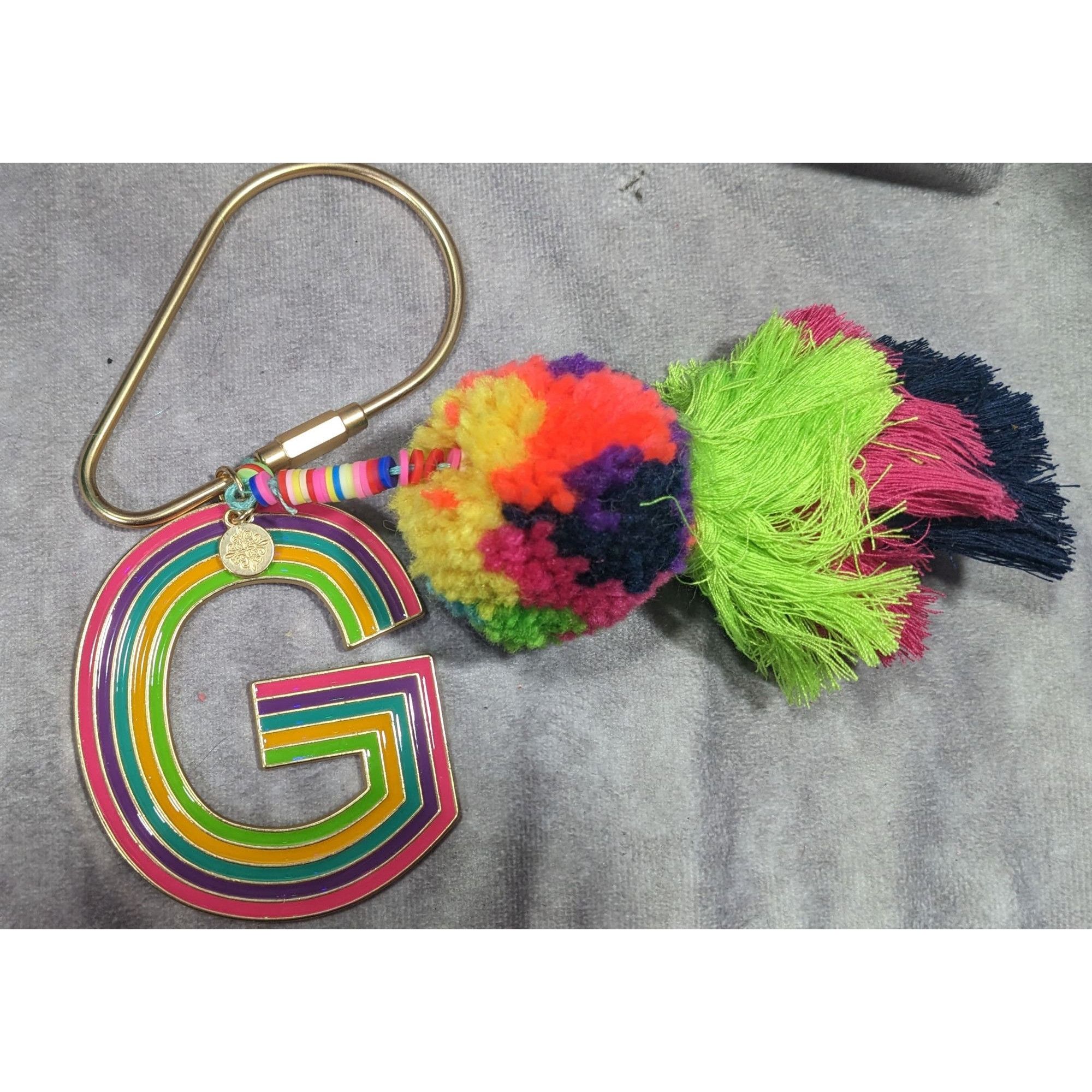 Other Jane Marie G Initial Rainbow Keychain With Pompom Tassel Size ONE SIZE - 6 Thumbnail