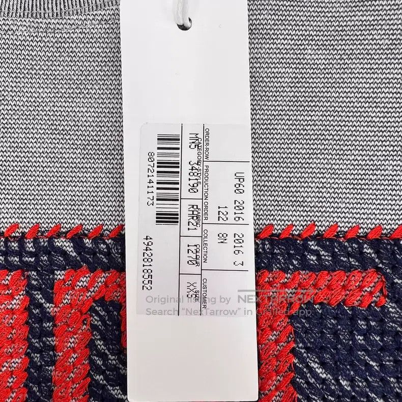Alexander McQueen Alexander Mcqueen Gray letter inlaid cotton round-neck lon Size US XXS / EU 40 - 8 Thumbnail