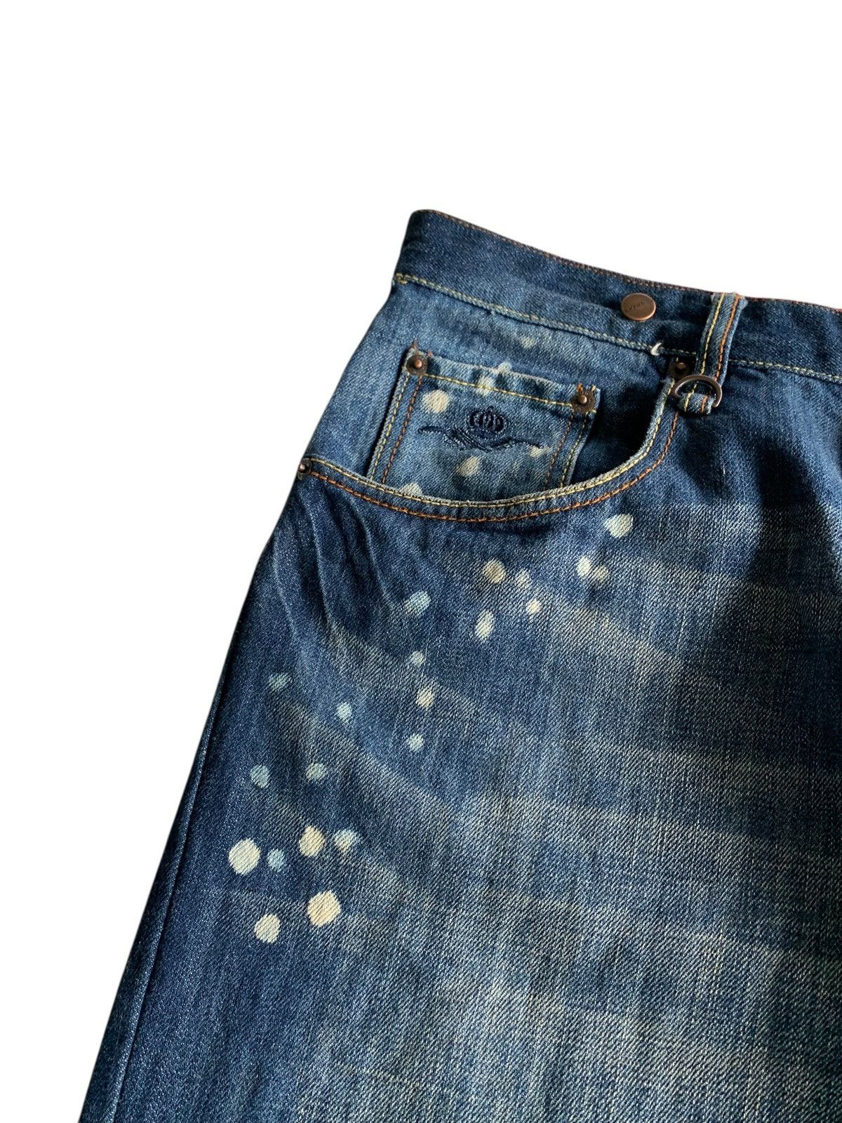 If Six Was Nine CROWN COLLECTIVE BIG SKULL PUNK JAPANESE DISTRESSED DENIM Size US 34 / EU 50 - 15 Thumbnail