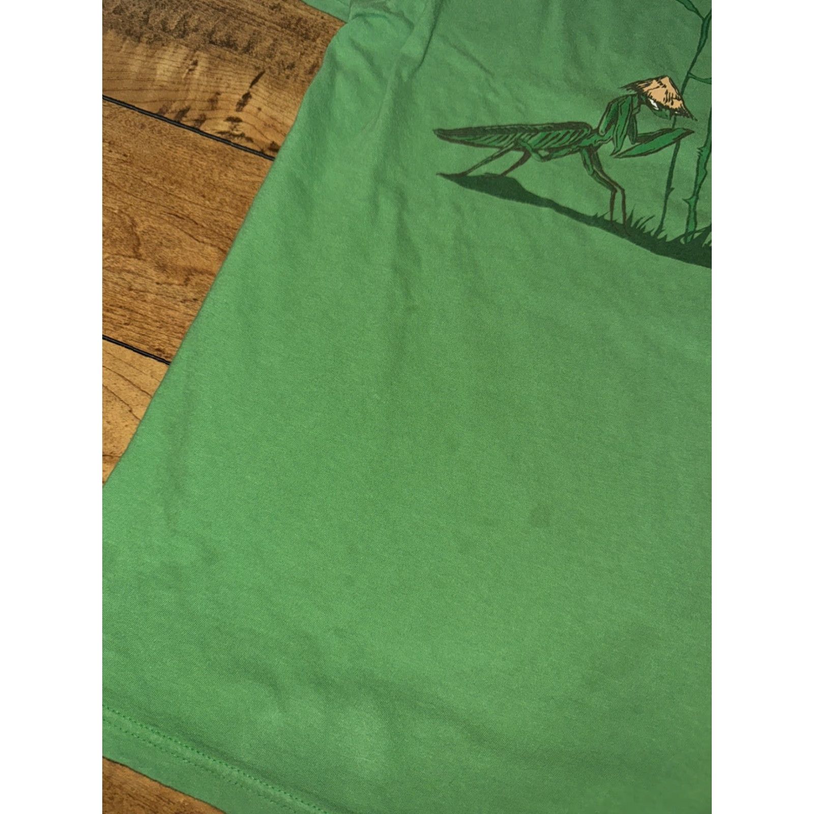 Praying Mantis Praying Mantis vs Ladybug Samurai Graphic T-Shirt Green Mens L Size US L / EU 52-54 / 3 - 5 Thumbnail