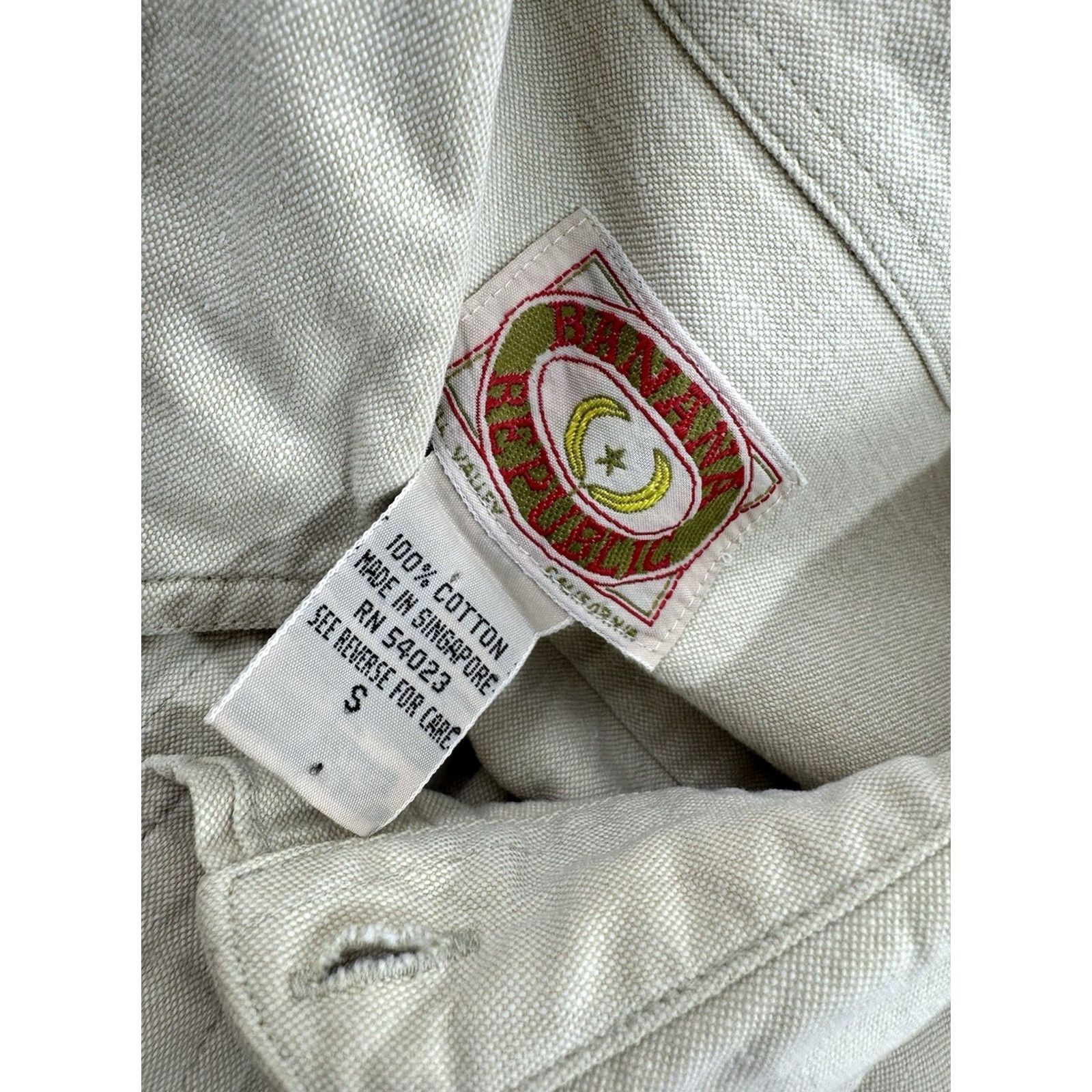Banana Republic BANANA REPUBLIC - VINTAGE Classic Safari Shirt Mens S Long Sleeve Button-Up Beige Yellow Size US S / EU 44-46 / 1 - 5 Thumbnail