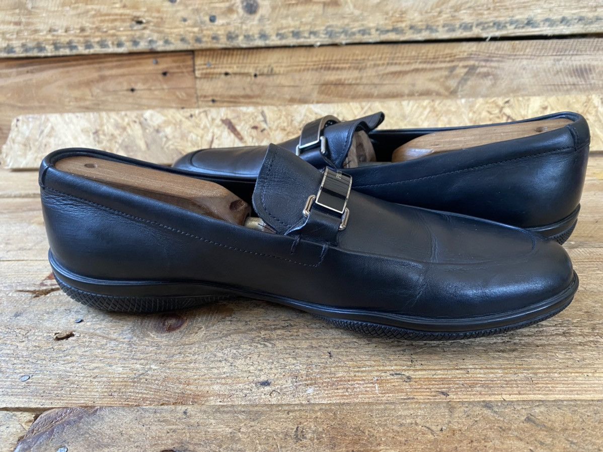 Prada Prada horsebit black leather logo loafers sz uk6.5 Size US 7.5 / EU 40-41 - 15 Thumbnail