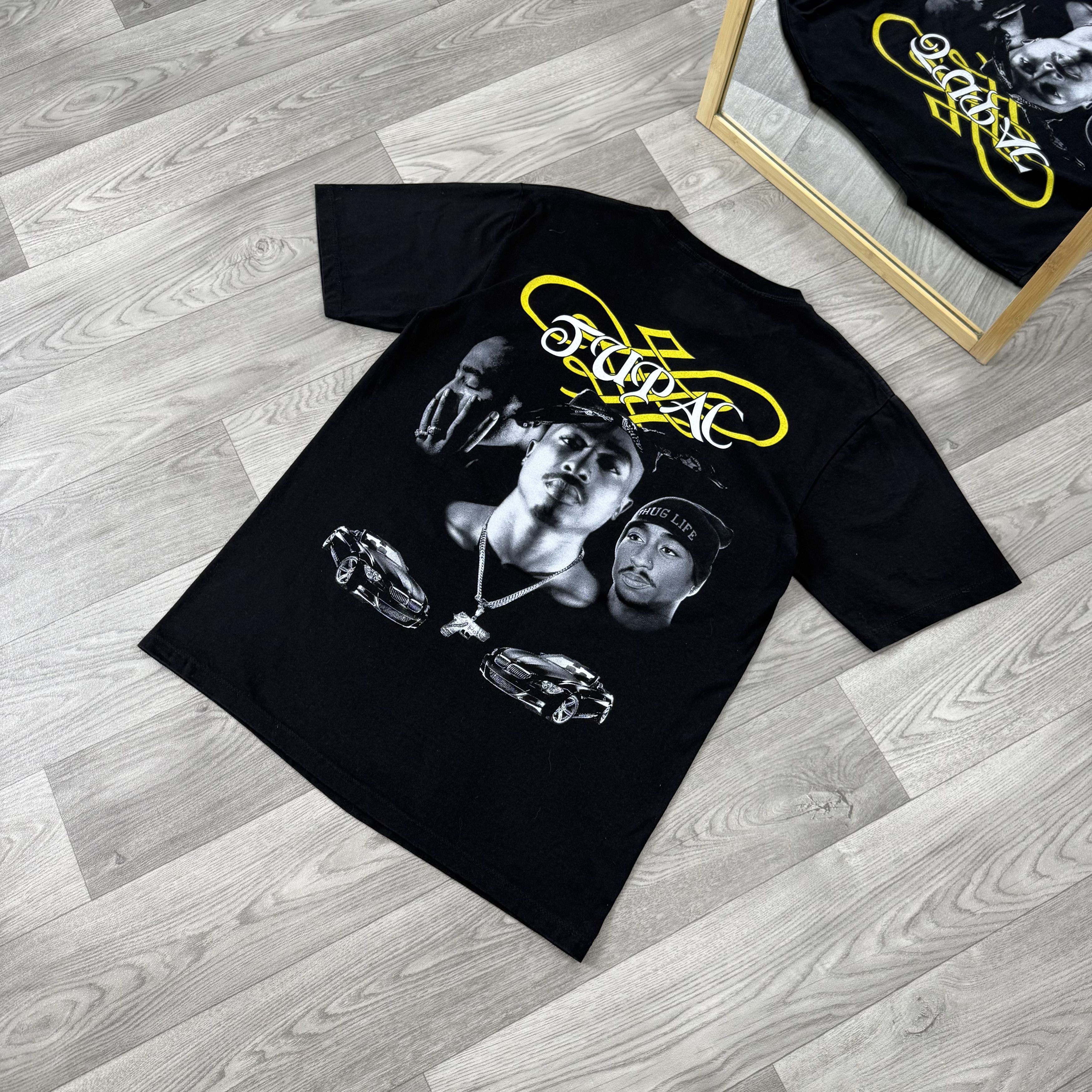 Vintage Vintage 2Pac 90s Tupac Shakur Graphic Black Rap Tee Shirt Size US L / EU 52-54 / 3 - 6 Thumbnail