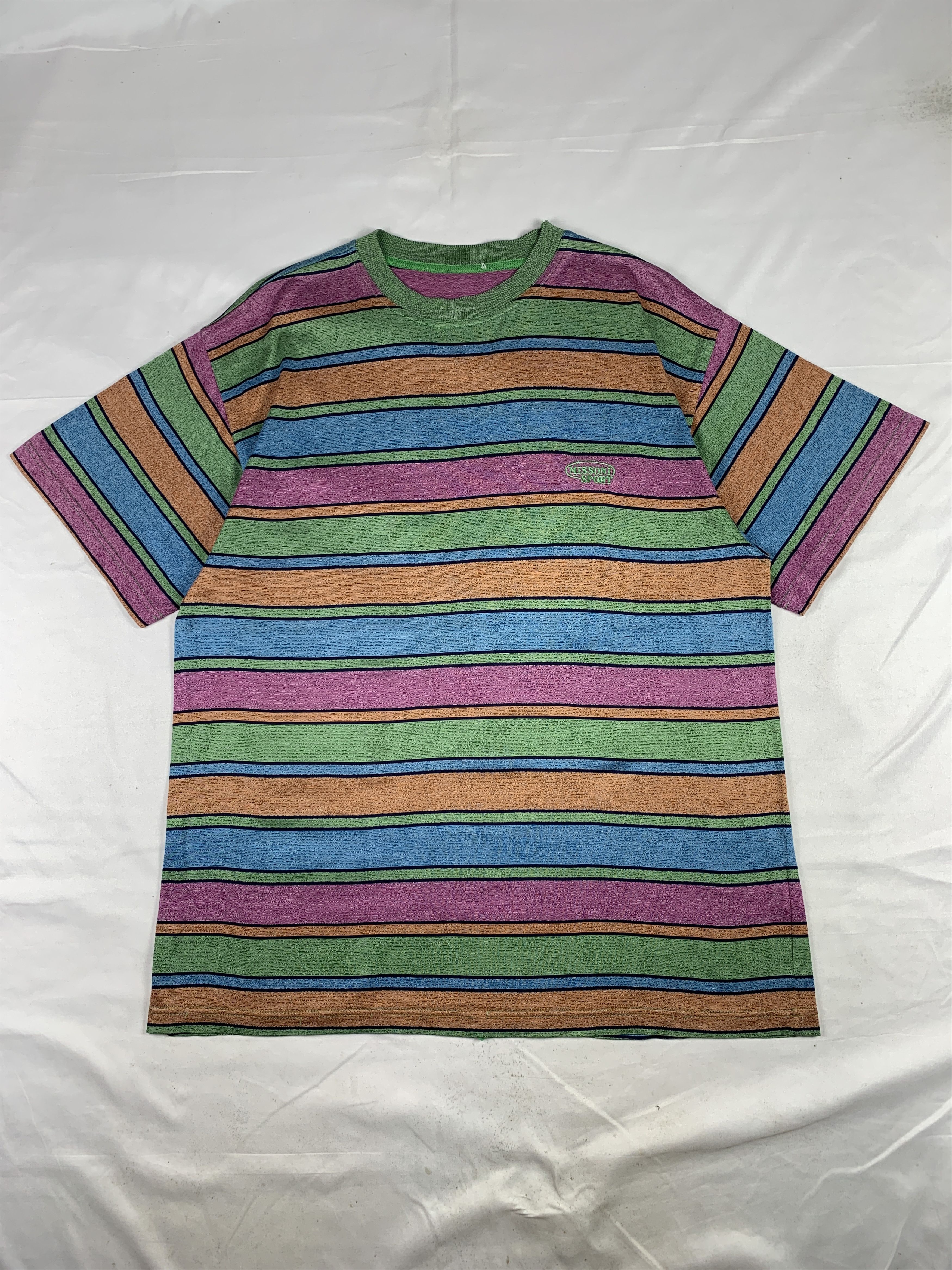 Missoni 2000s Missoni Sport Multicolor Stripes Tee (M) Size US M / EU 48-50 / 2 - 1 Thumbnail