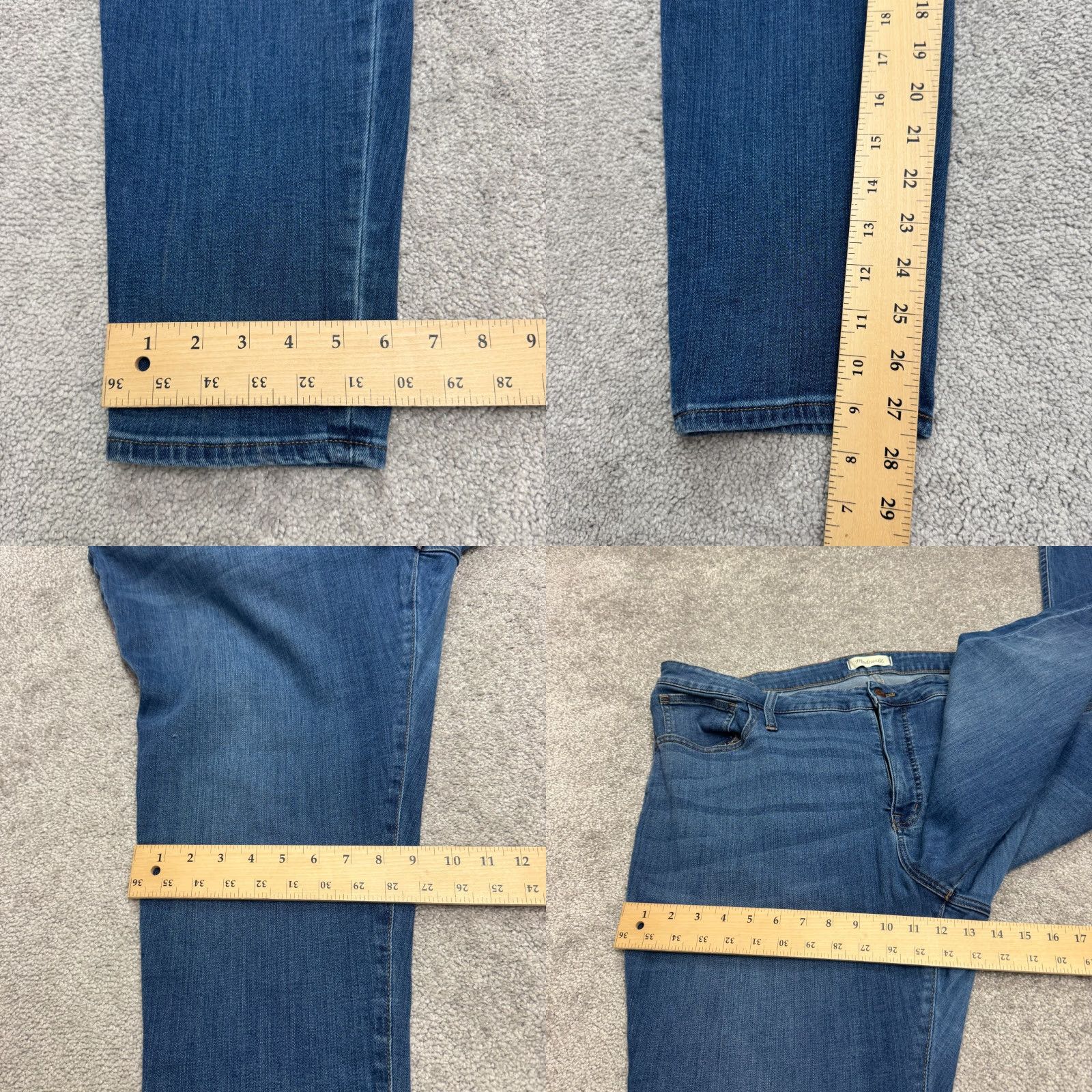 Madewell Madewell Jeans Womens 36 Blue Medium Wash Stretch 9" Mid Rise Skinny Denim Classic Slim Fit City Streetwear Women Size 25" / US 0 / IT 36 - 9 Thumbnail